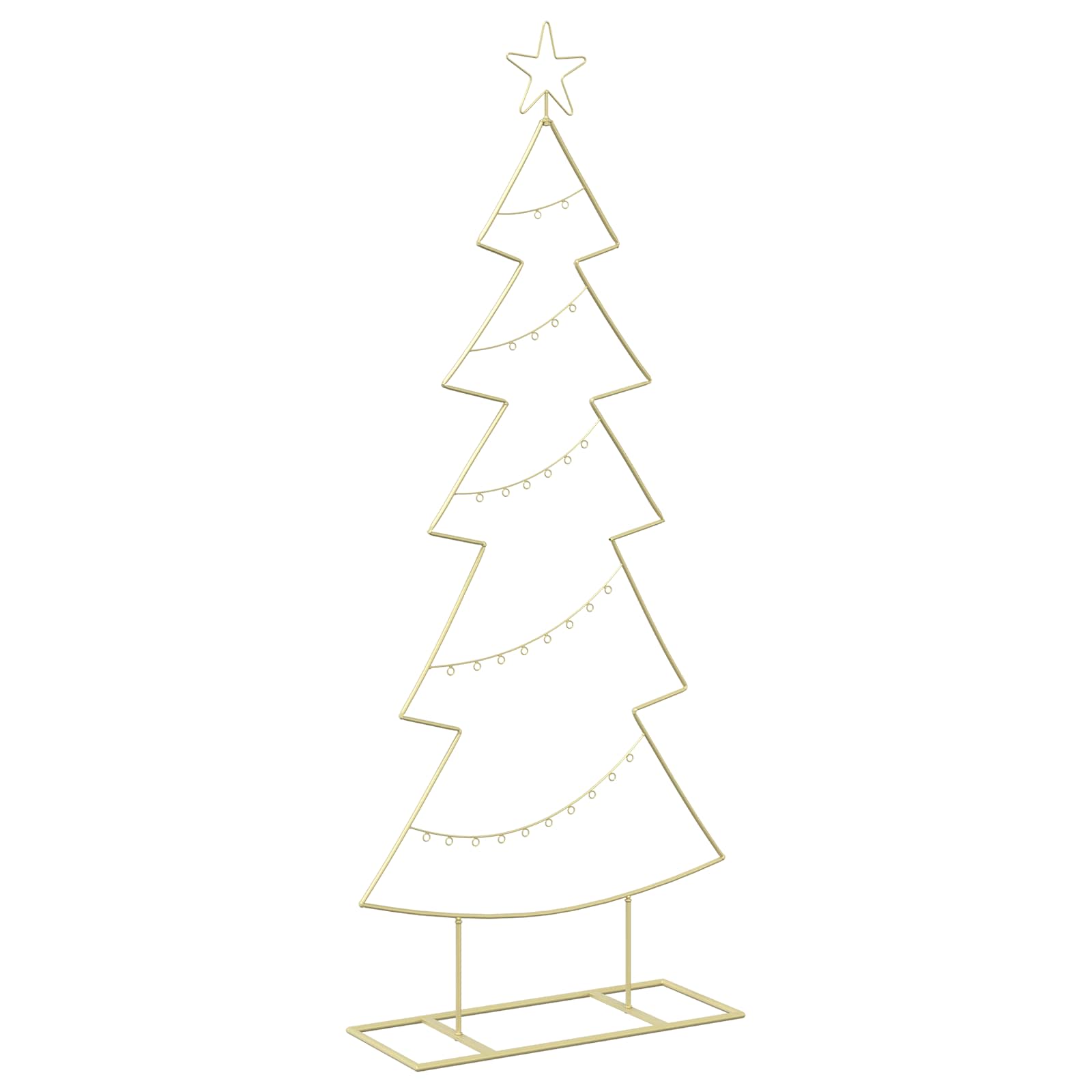 Albero di Natale in metallo con supporto KUOPIO 150 cm Acciaio