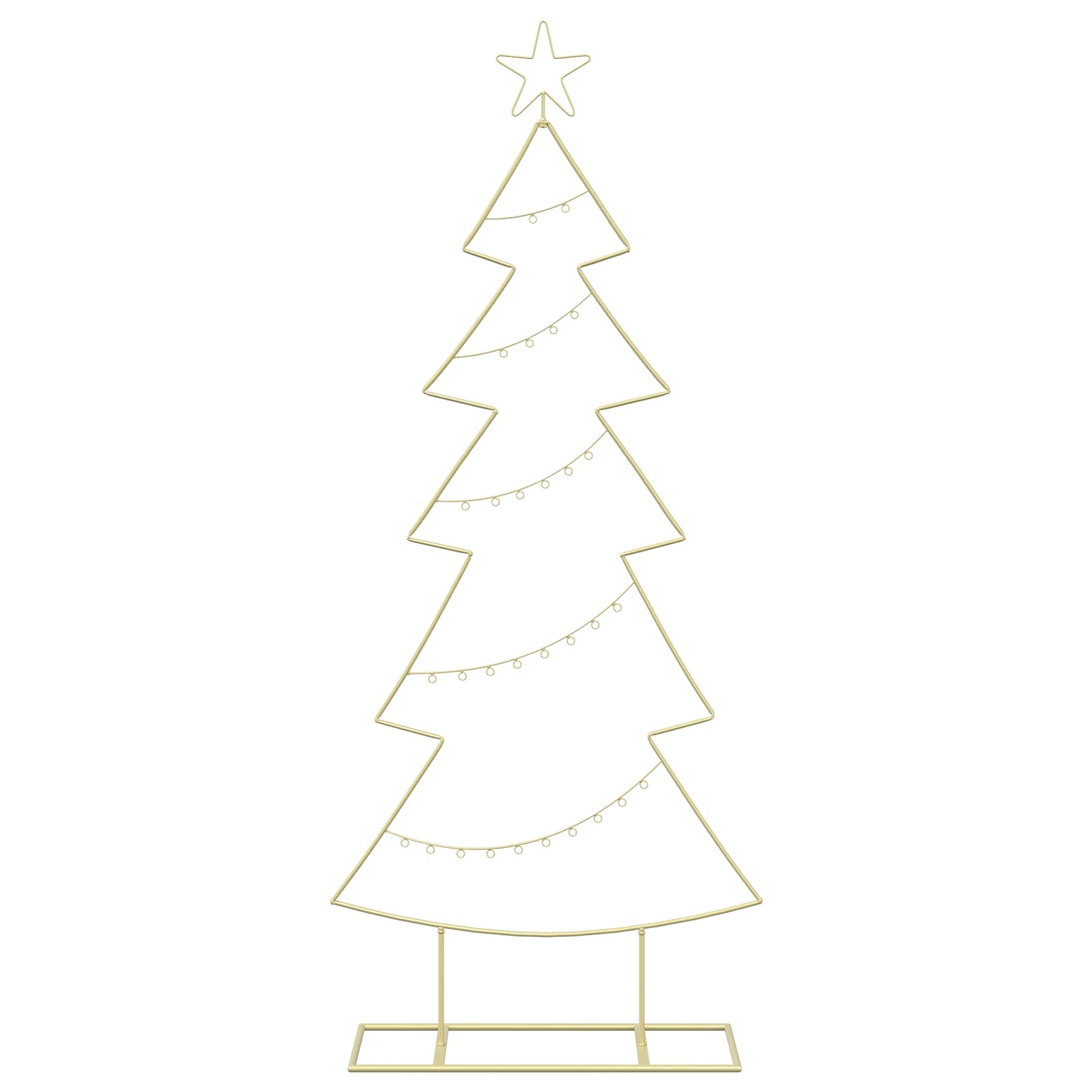 Albero di Natale in metallo con supporto KUOPIO 150 cm Acciaio