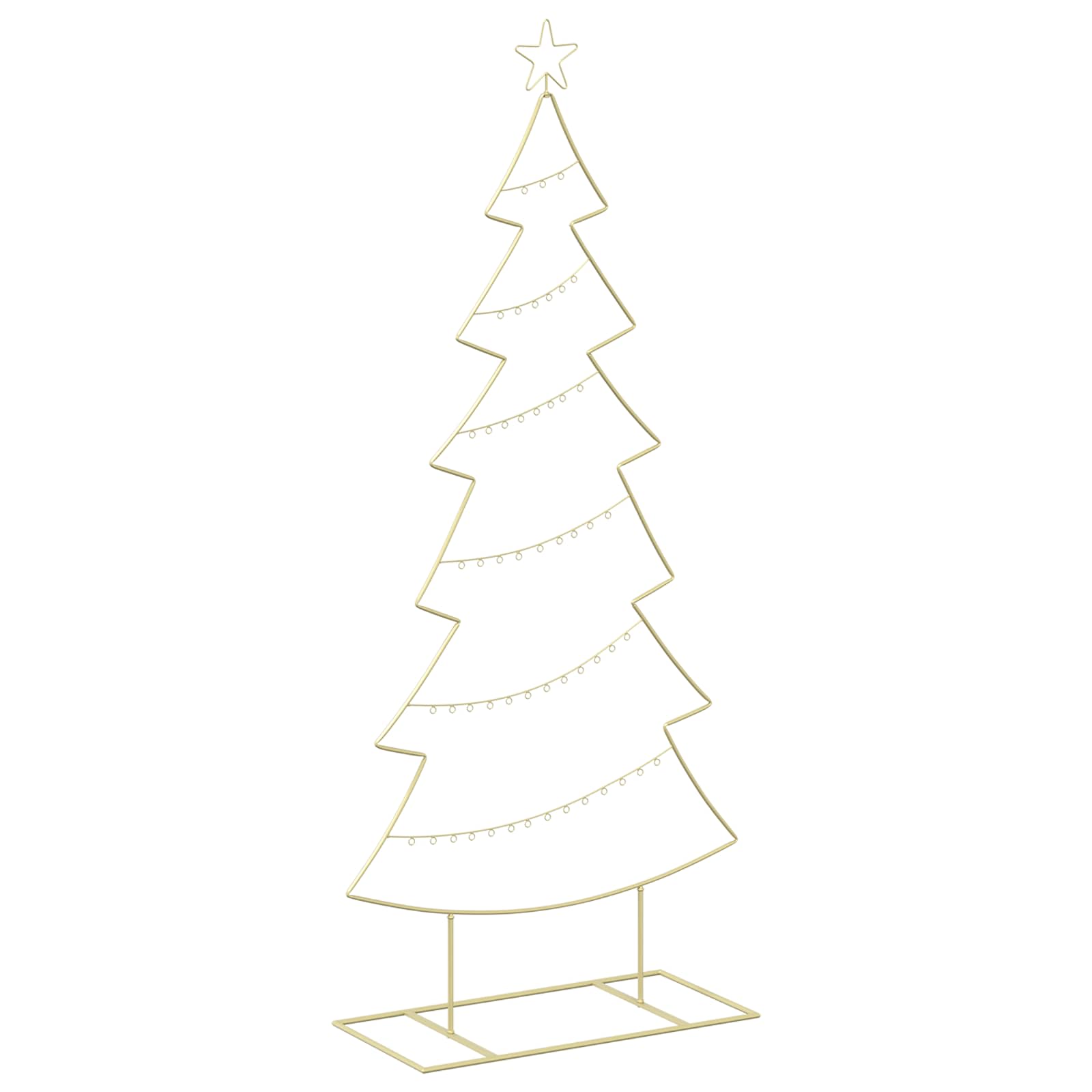 Albero di Natale in metallo con supporto KUOPIO 180 cm Acciaio