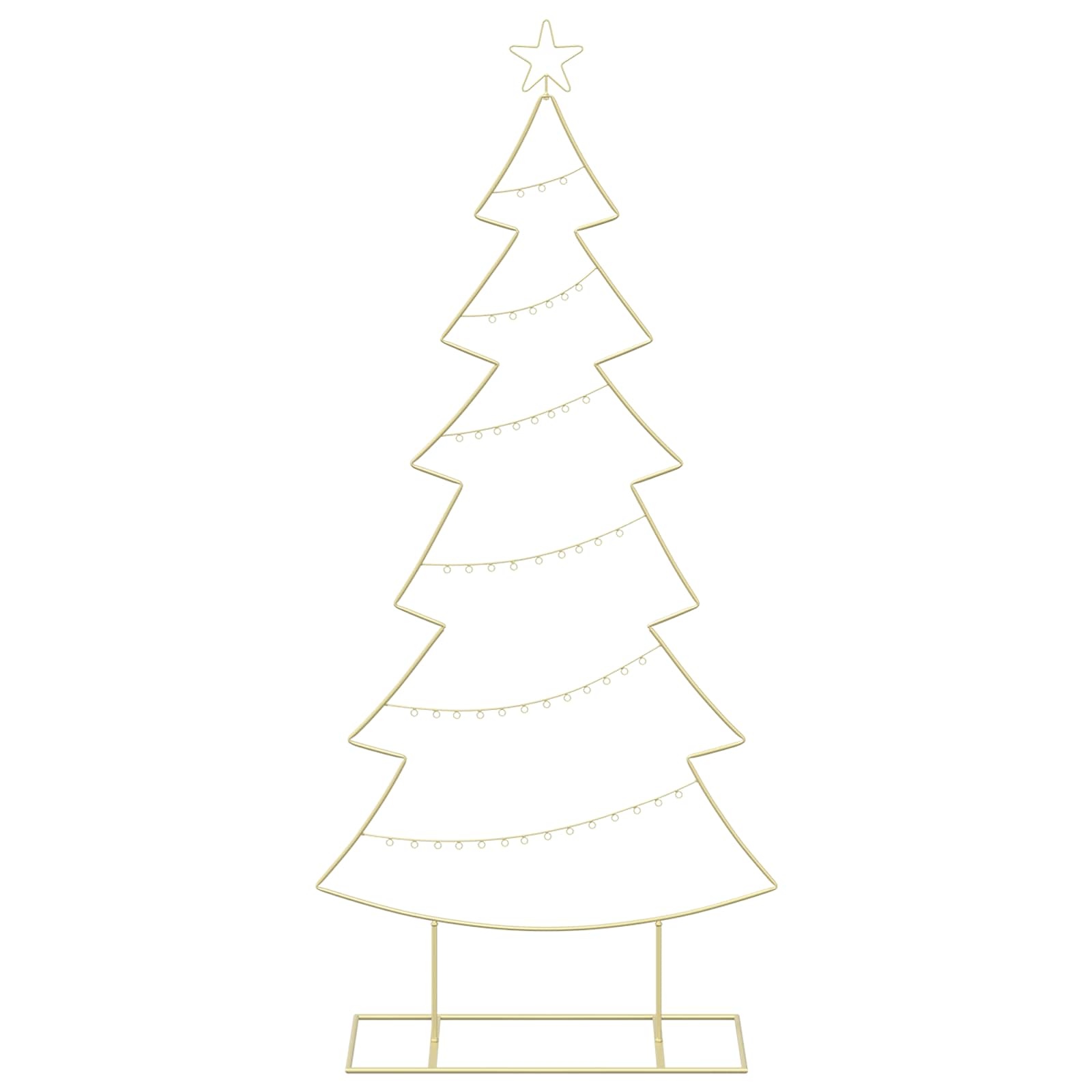 Albero di Natale in metallo con supporto KUOPIO 180 cm Acciaio