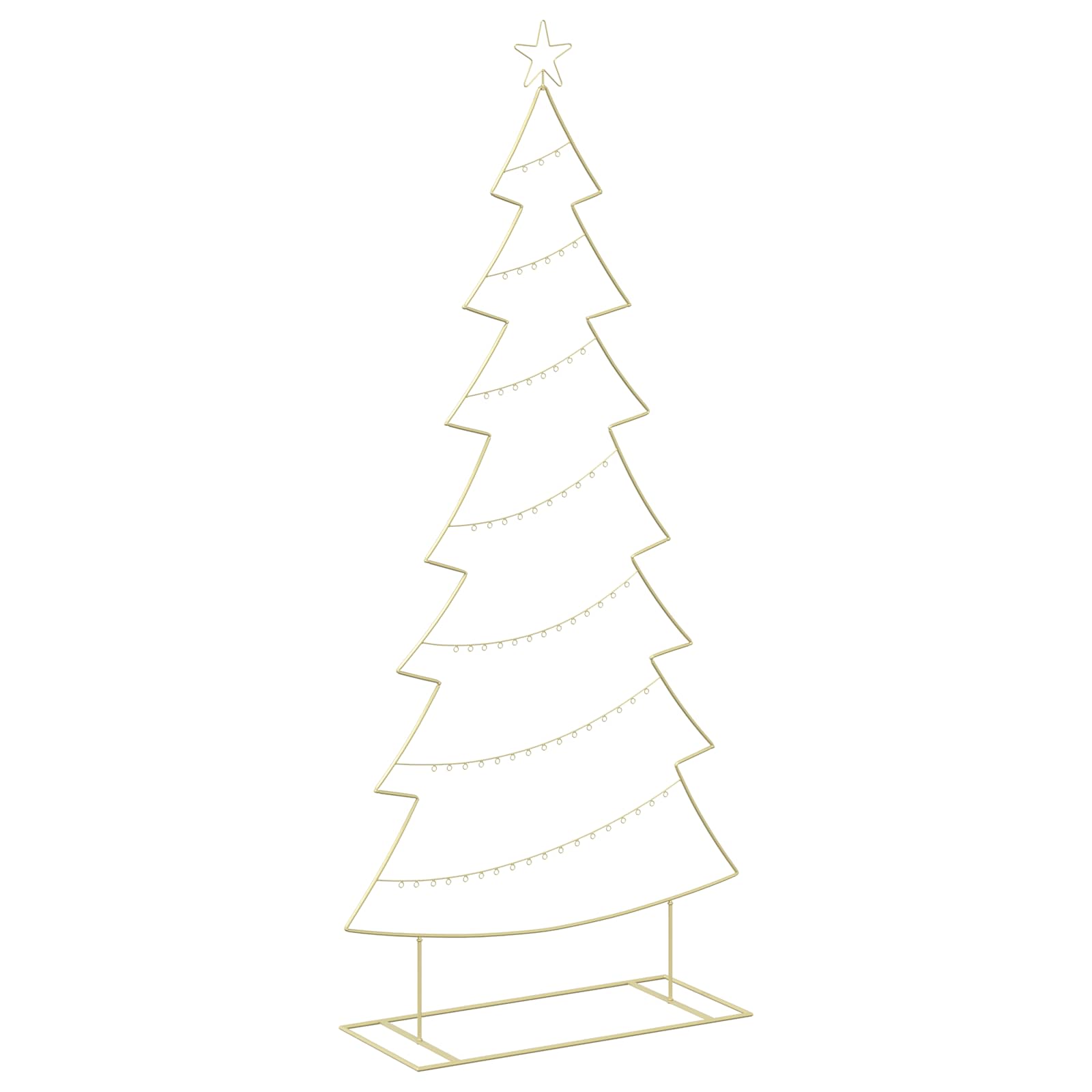 Albero di Natale in metallo con supporto KUOPIO 210 cm Acciaio