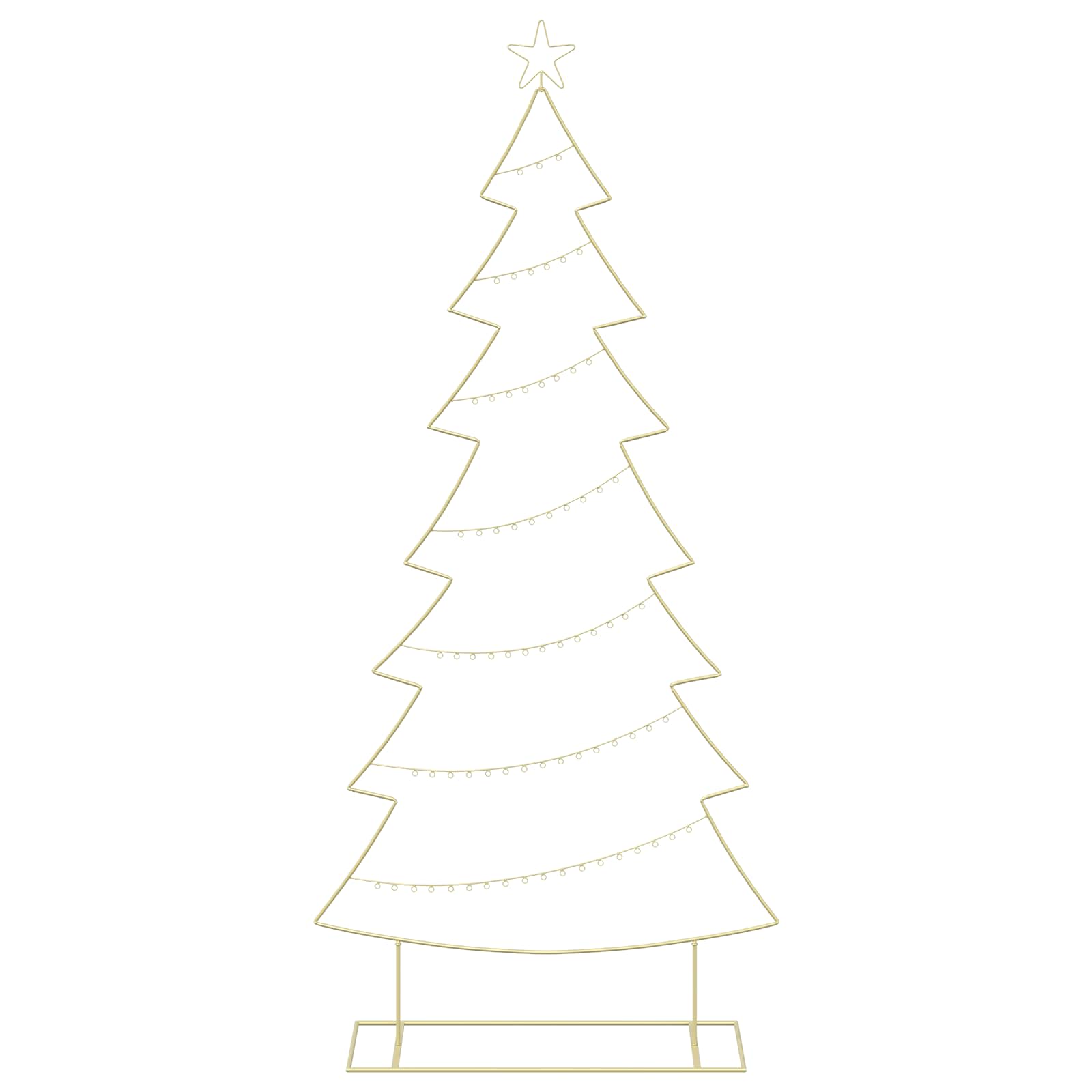 Albero di Natale in metallo con supporto KUOPIO 210 cm Acciaio