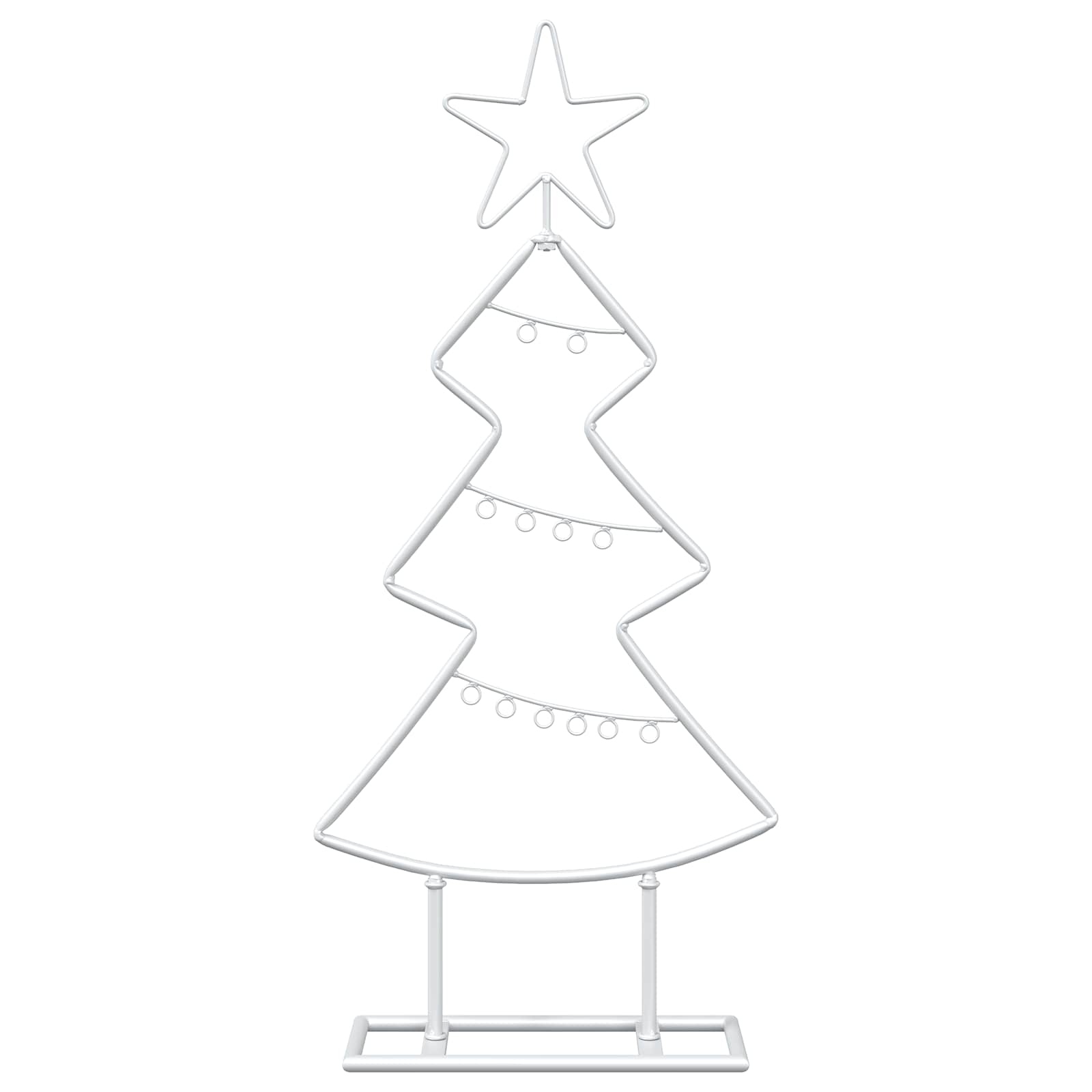 Albero di Natale in metallo con supporto KUOPIO 60 cm Acciaio