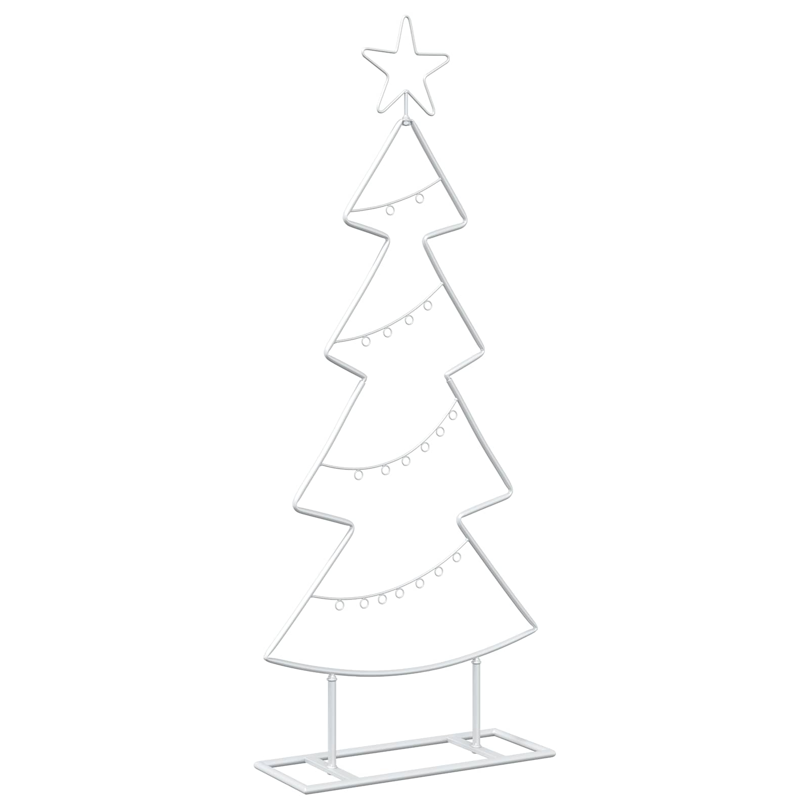 Albero di Natale in metallo con supporto KUOPIO 90 cm Acciaio