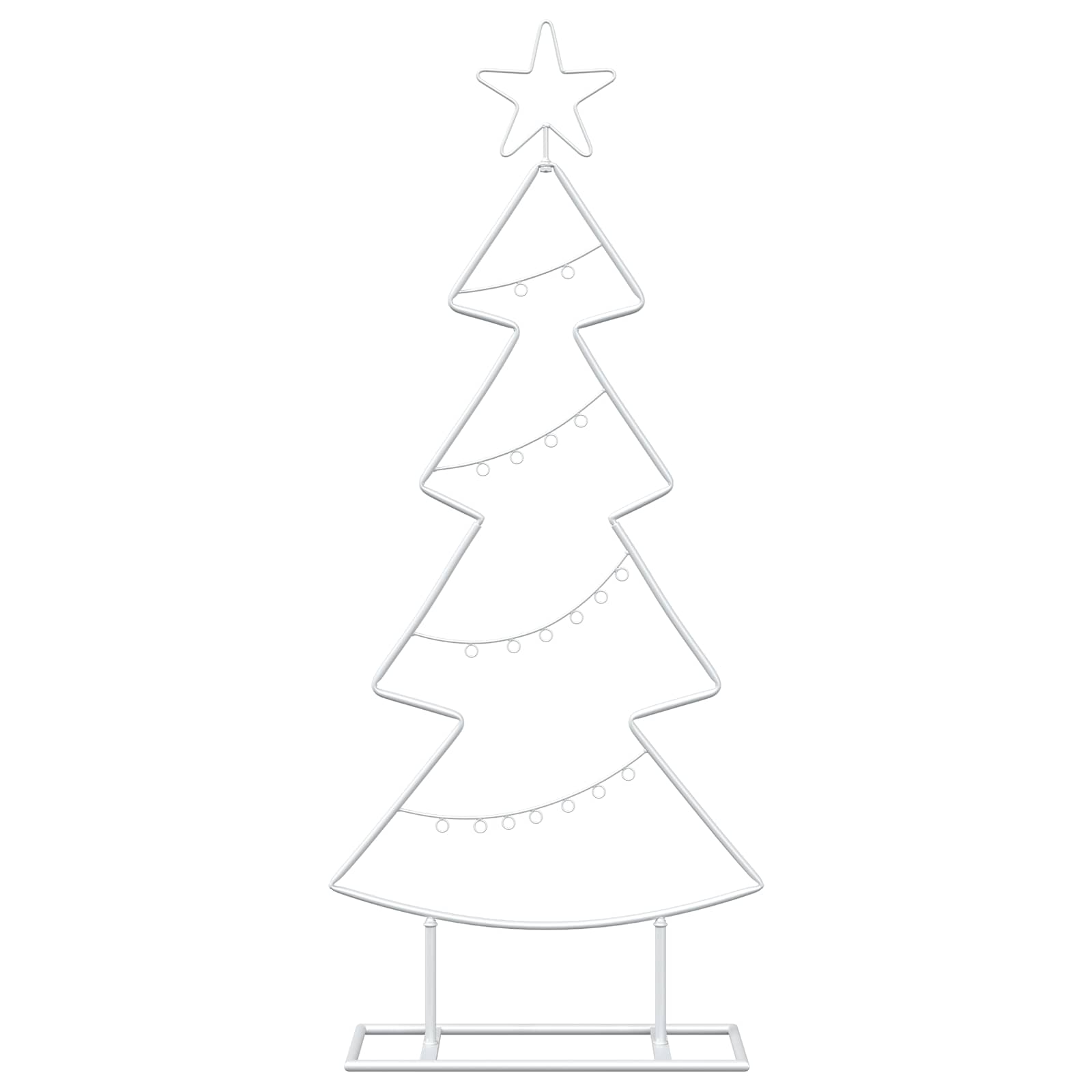 Albero di Natale in metallo con supporto KUOPIO 90 cm Acciaio