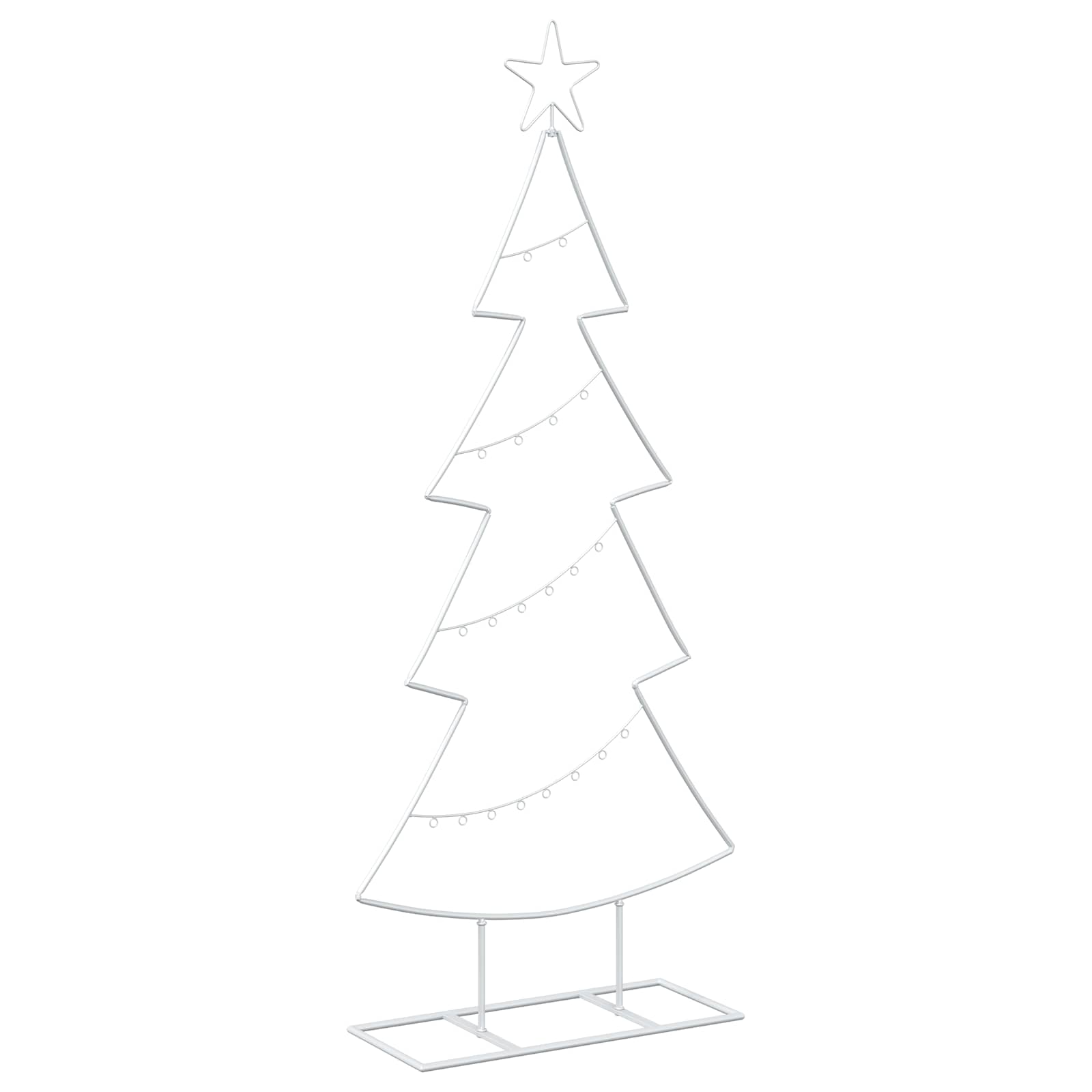 Albero di Natale in metallo con supporto KUOPIO 125 cm Acciaio