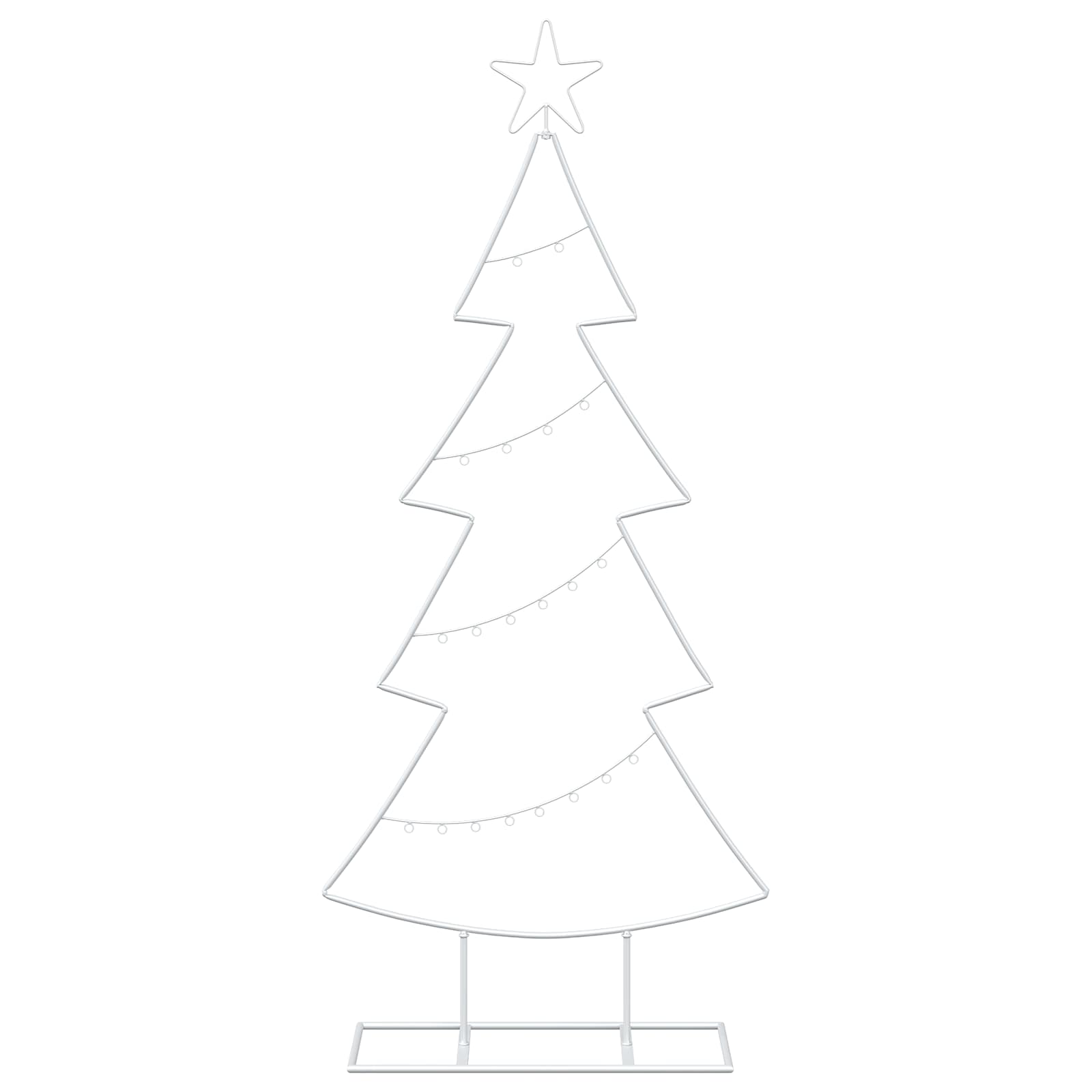 Albero di Natale in metallo con supporto KUOPIO 125 cm Acciaio