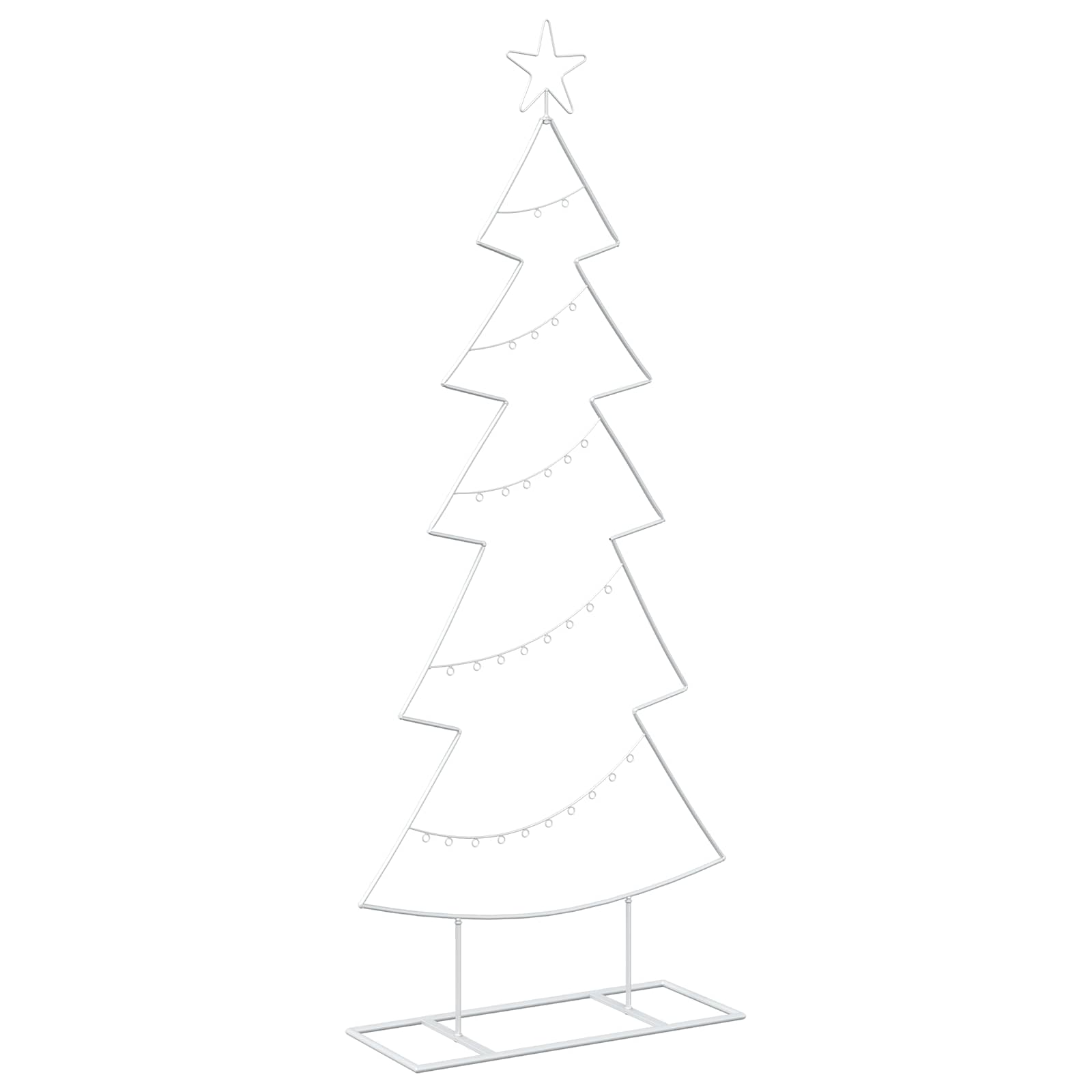 Albero di Natale in metallo con supporto KUOPIO 150 cm Acciaio