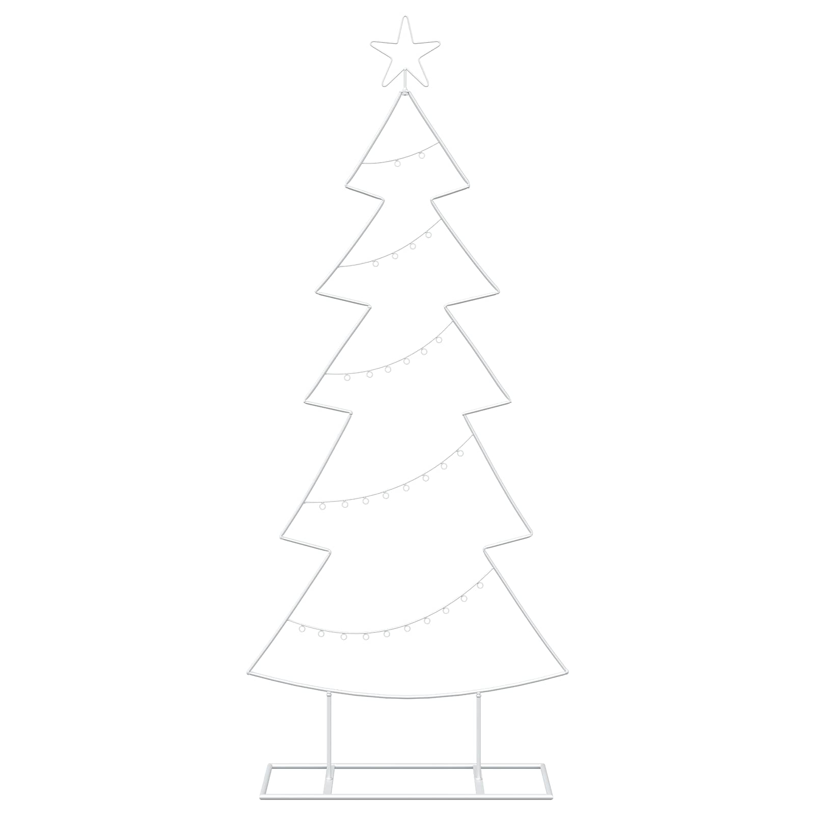 Albero di Natale in metallo con supporto KUOPIO 150 cm Acciaio