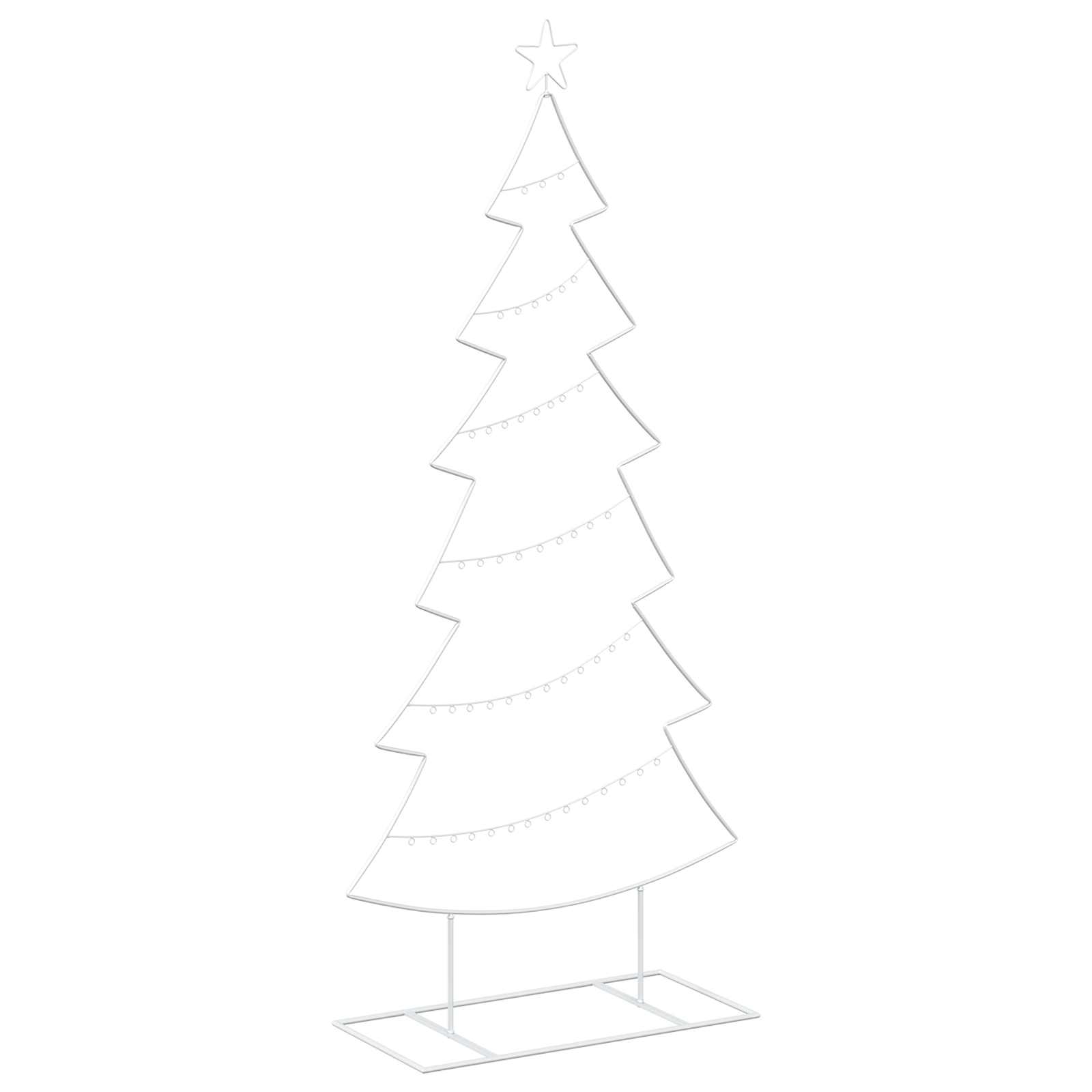 Albero di Natale in metallo con supporto KUOPIO 180 cm Acciaio