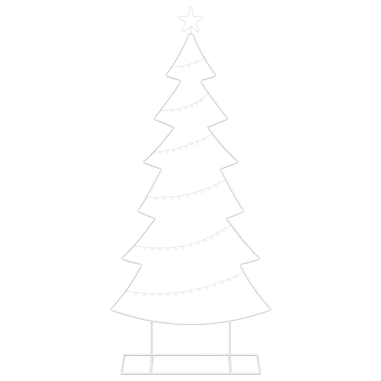 Albero di Natale in metallo con supporto KUOPIO 180 cm Acciaio