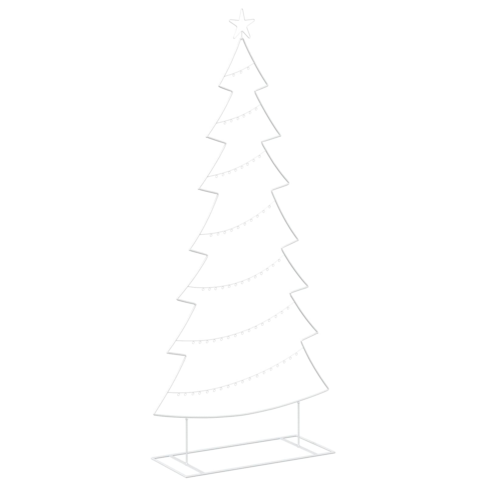 Albero di Natale in metallo con supporto KUOPIO 210 cm Acciaio