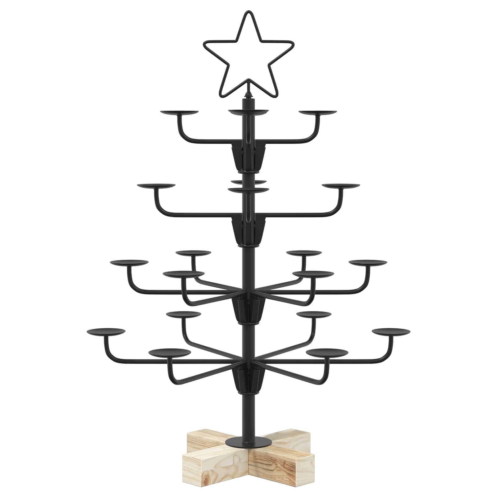 Albero di Natale in Metallo con Supporto KUOPIO 60 cm Acciaio