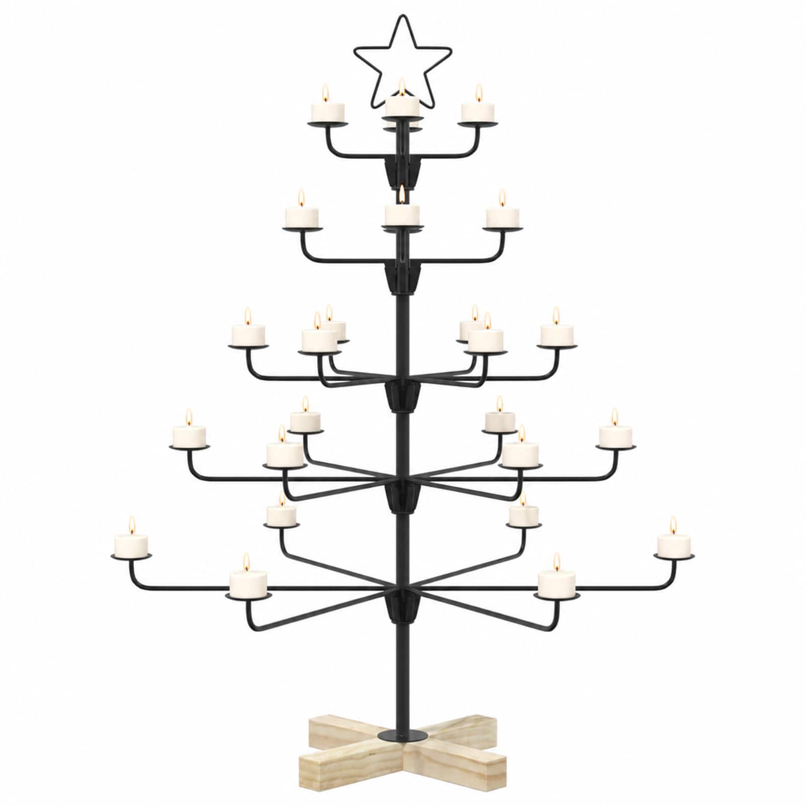 Albero di Natale in Metallo con Supporto KUOPIO 90 cm