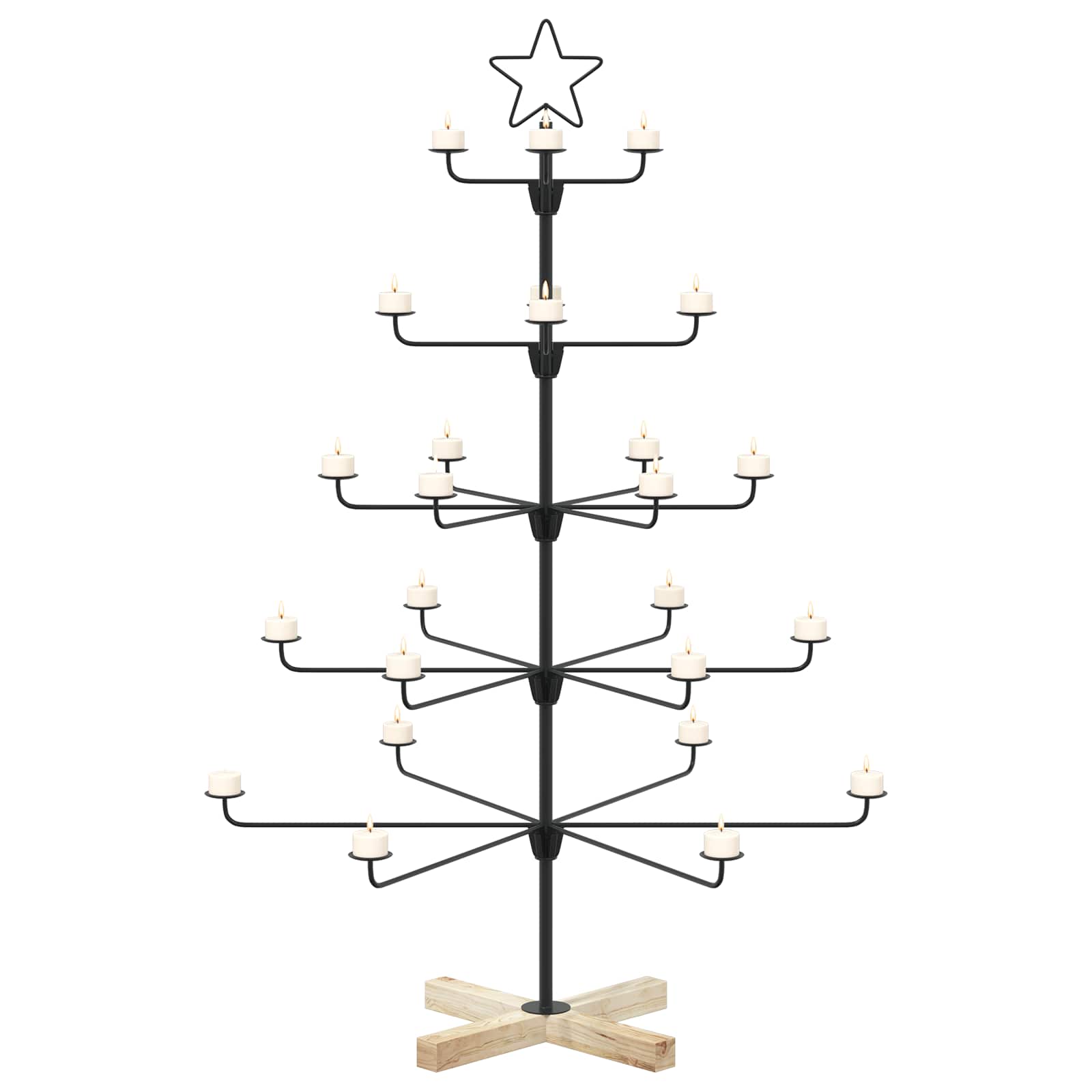 Albero di Natale in Metallo con Supporto KUOPIO 125 cm