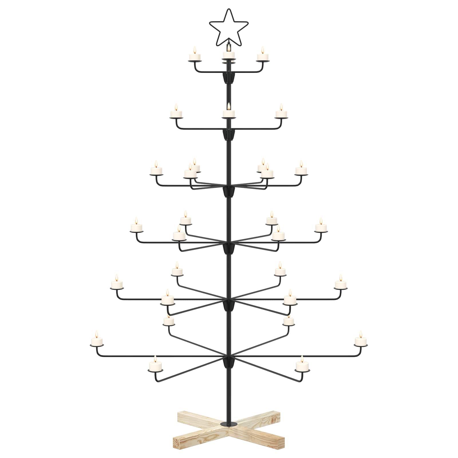 Albero di Natale in Metallo con Supporto KUOPIO 150 cm