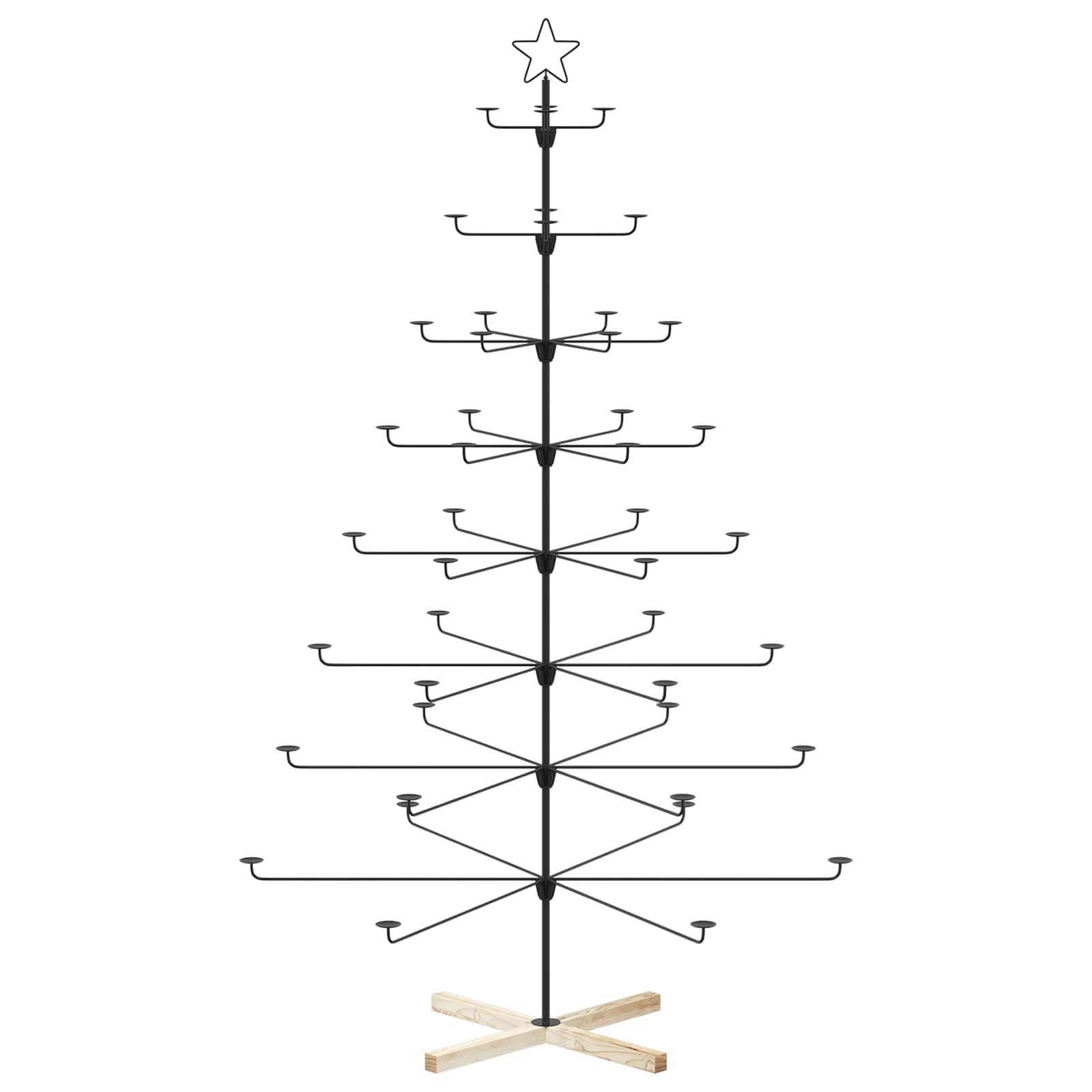Albero di Natale in Metallo con Supporto KUOPIO 210 cm