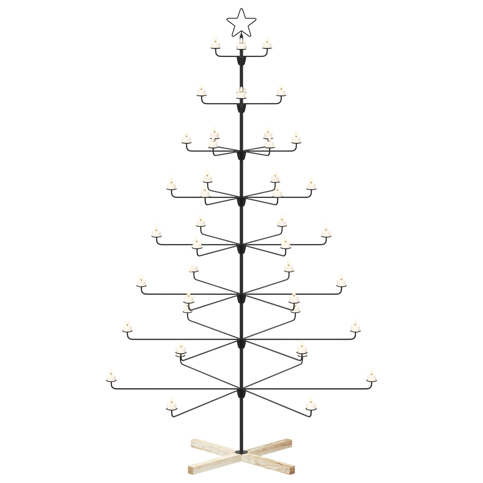 Albero di Natale in Metallo con Supporto KUOPIO 210 cm