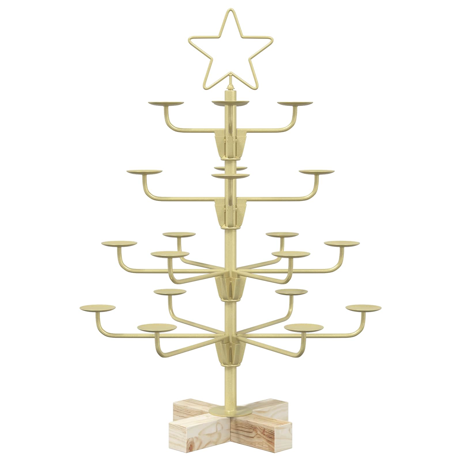 Albero di Natale in Metallo con Supporto KUOPIO 60 cm Acciaio