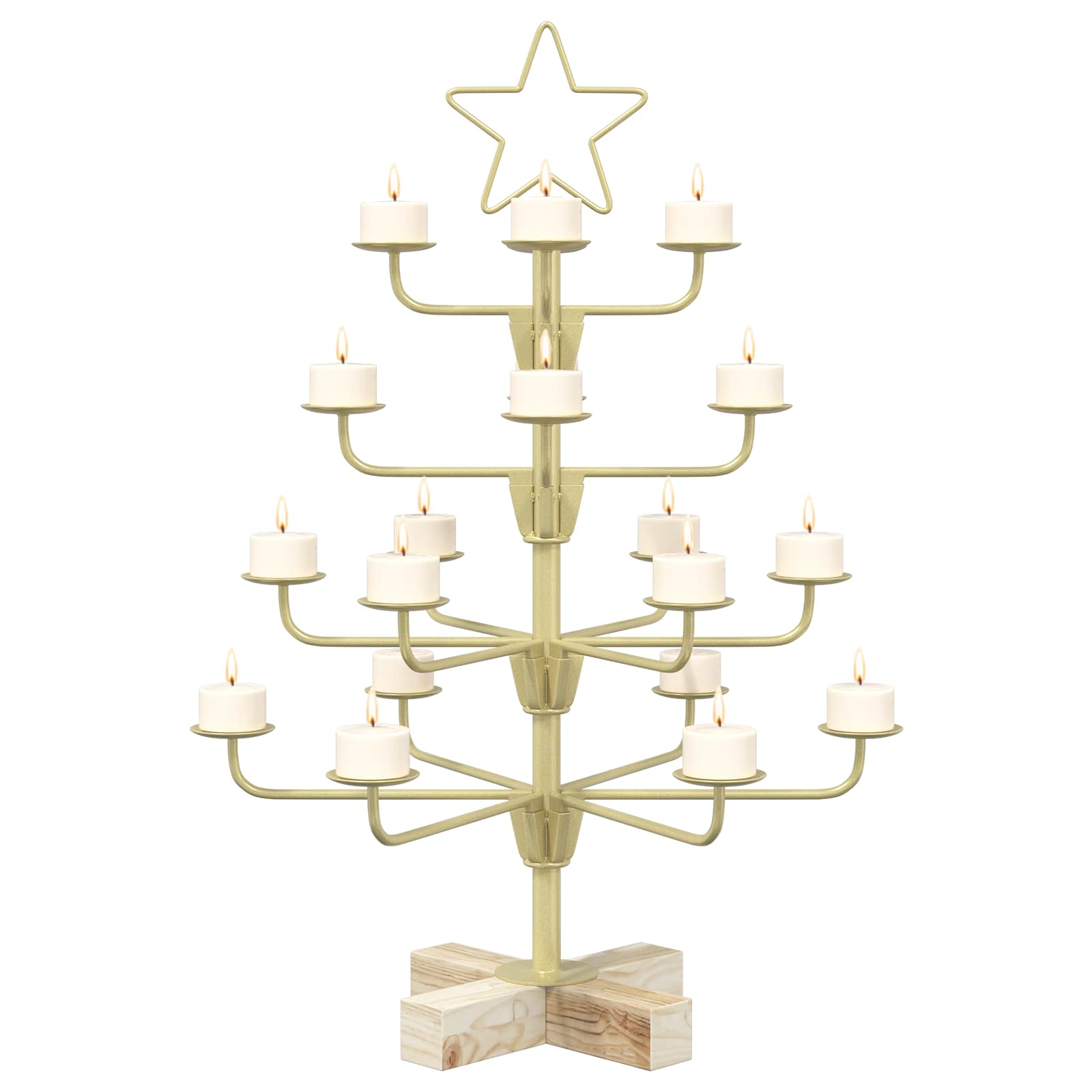 Albero di Natale in Metallo con Supporto KUOPIO 60 cm Acciaio