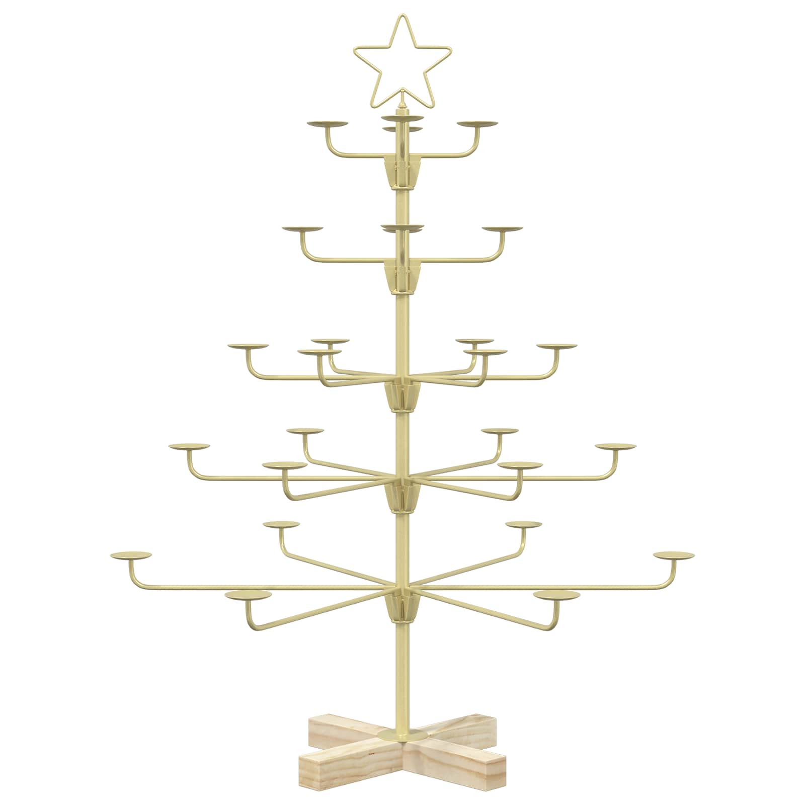 Albero di Natale in Metallo con Supporto KUOPIO 90 cm Acciaio