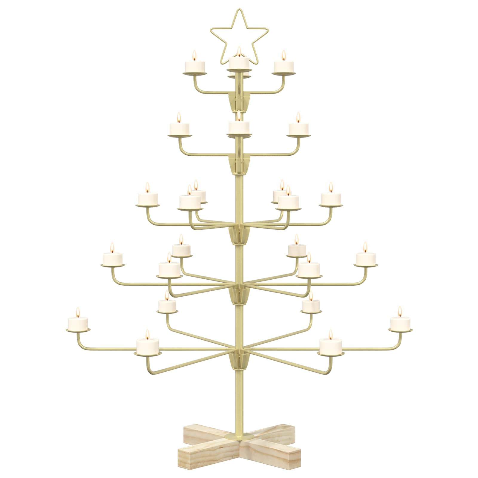 Albero di Natale in Metallo con Supporto KUOPIO 90 cm Acciaio