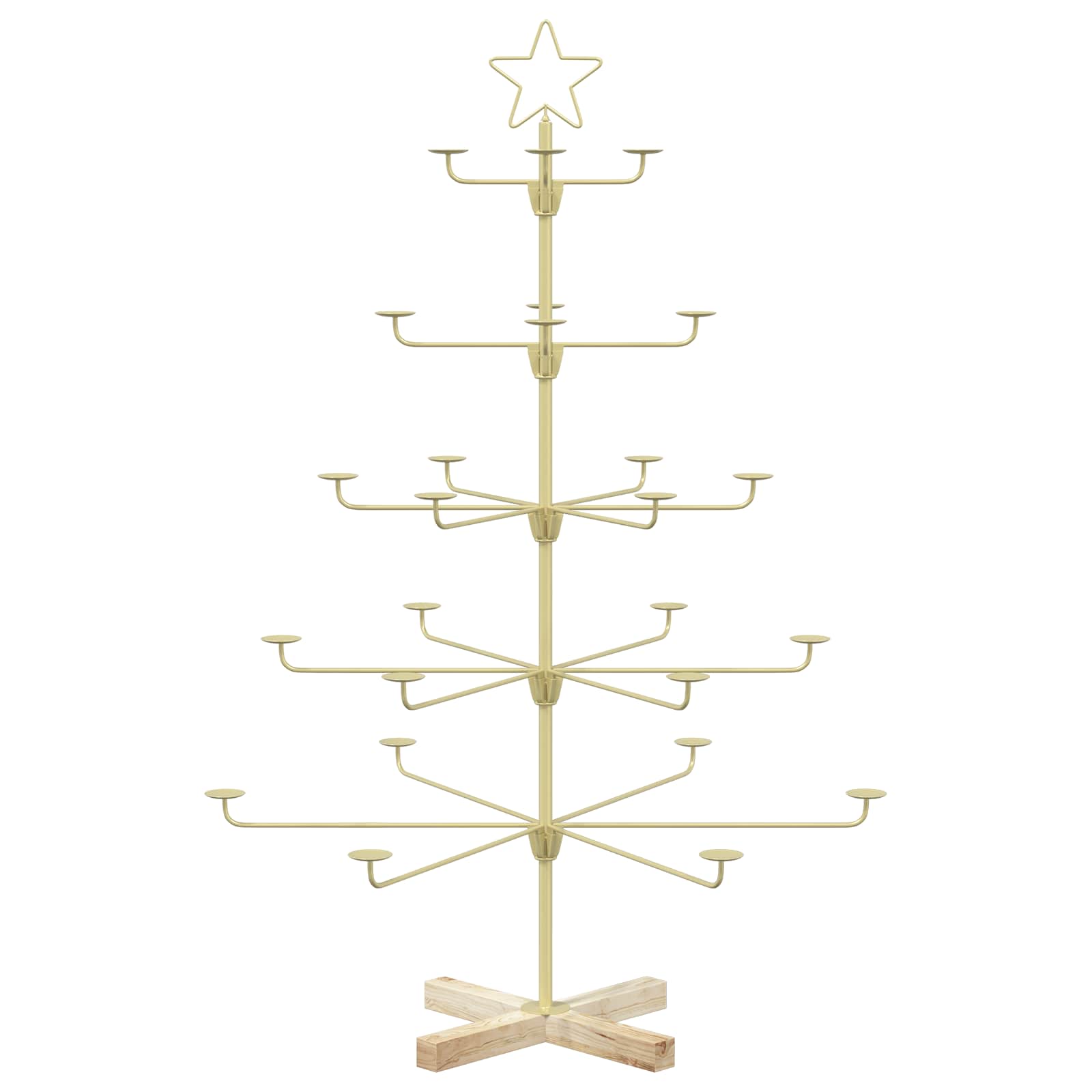 Albero di Natale in Metallo con Supporto KUOPIO 125 cm Acciaio