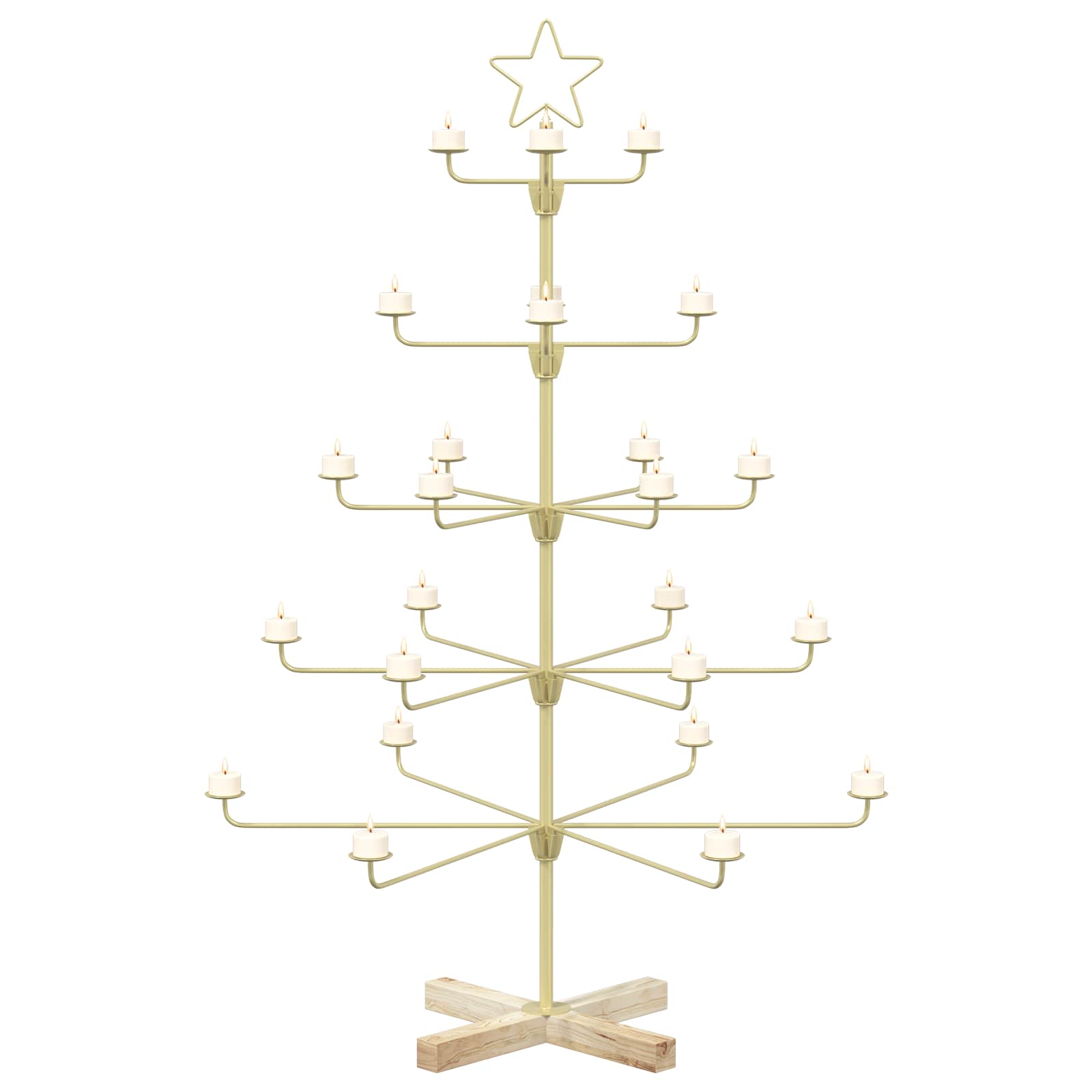 Albero di Natale in Metallo con Supporto KUOPIO 125 cm Acciaio