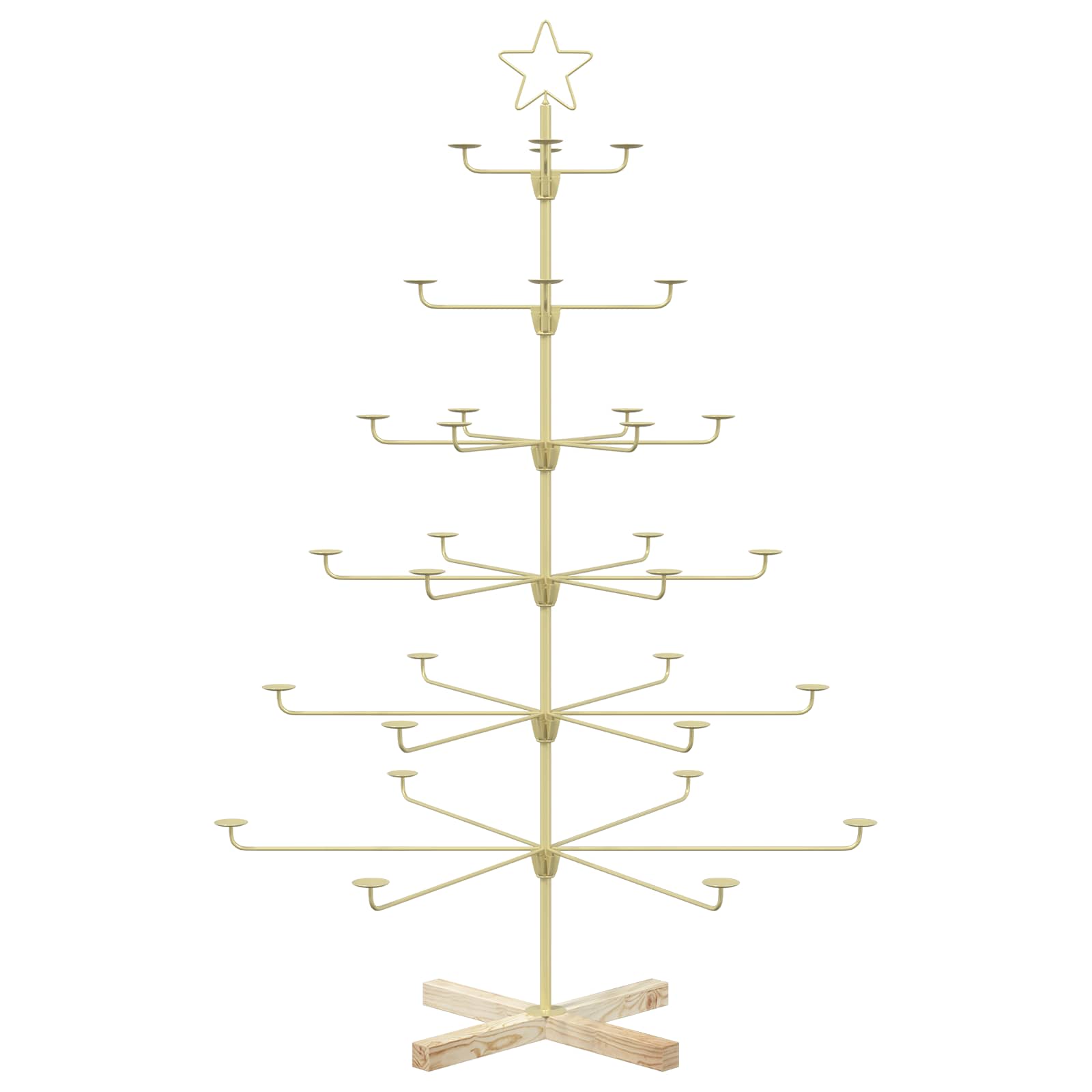 Albero di Natale in Metallo con Supporto KUOPIO 150 cm Acciaio