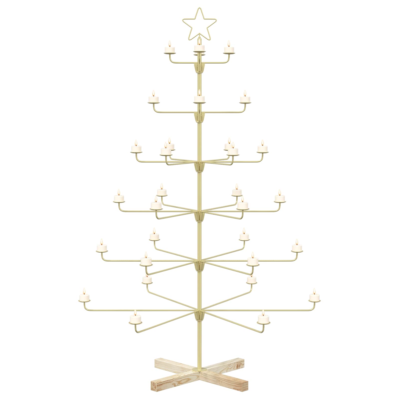 Albero di Natale in Metallo con Supporto KUOPIO 150 cm Acciaio