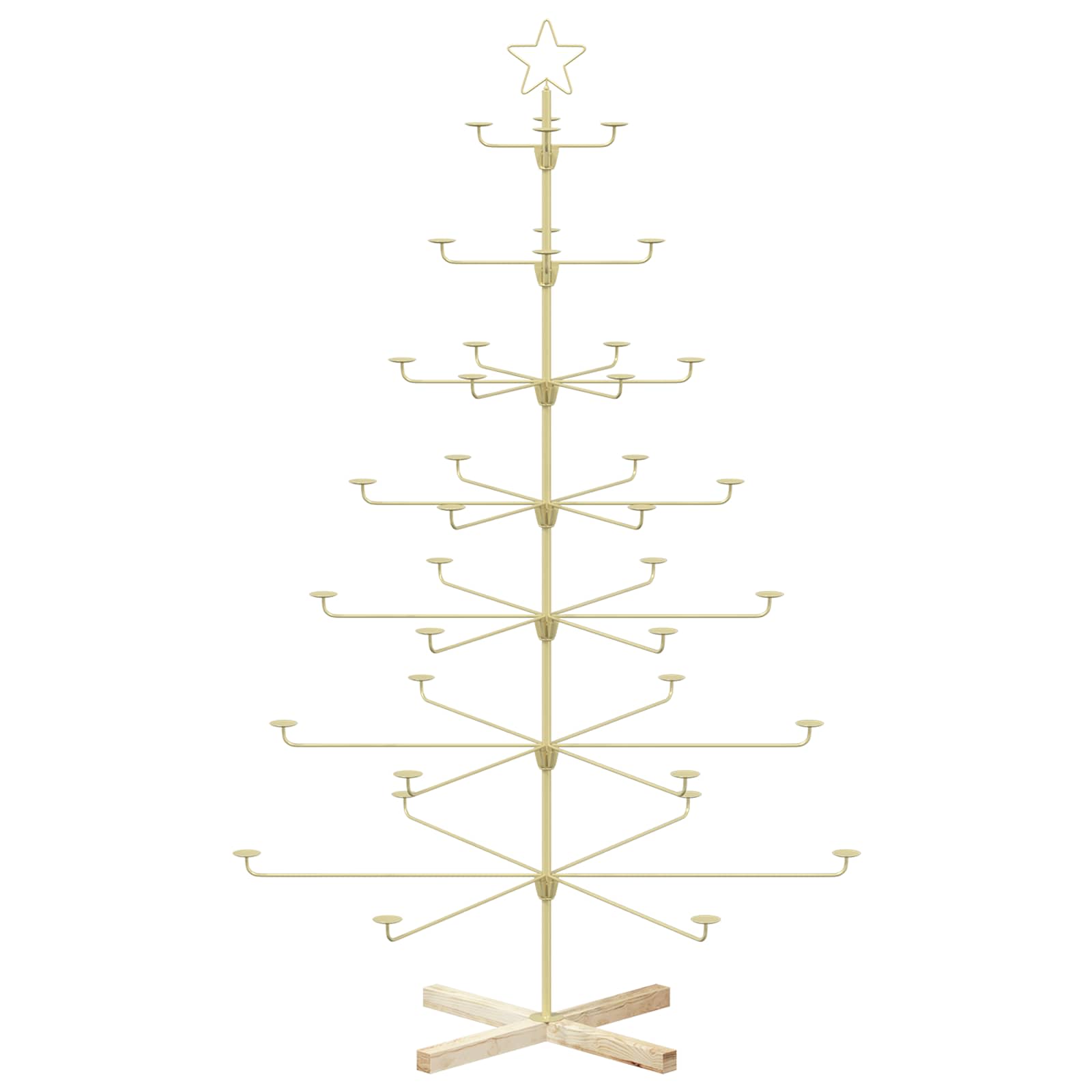 Albero di Natale in Metallo con Supporto KUOPIO 180 cm Acciaio
