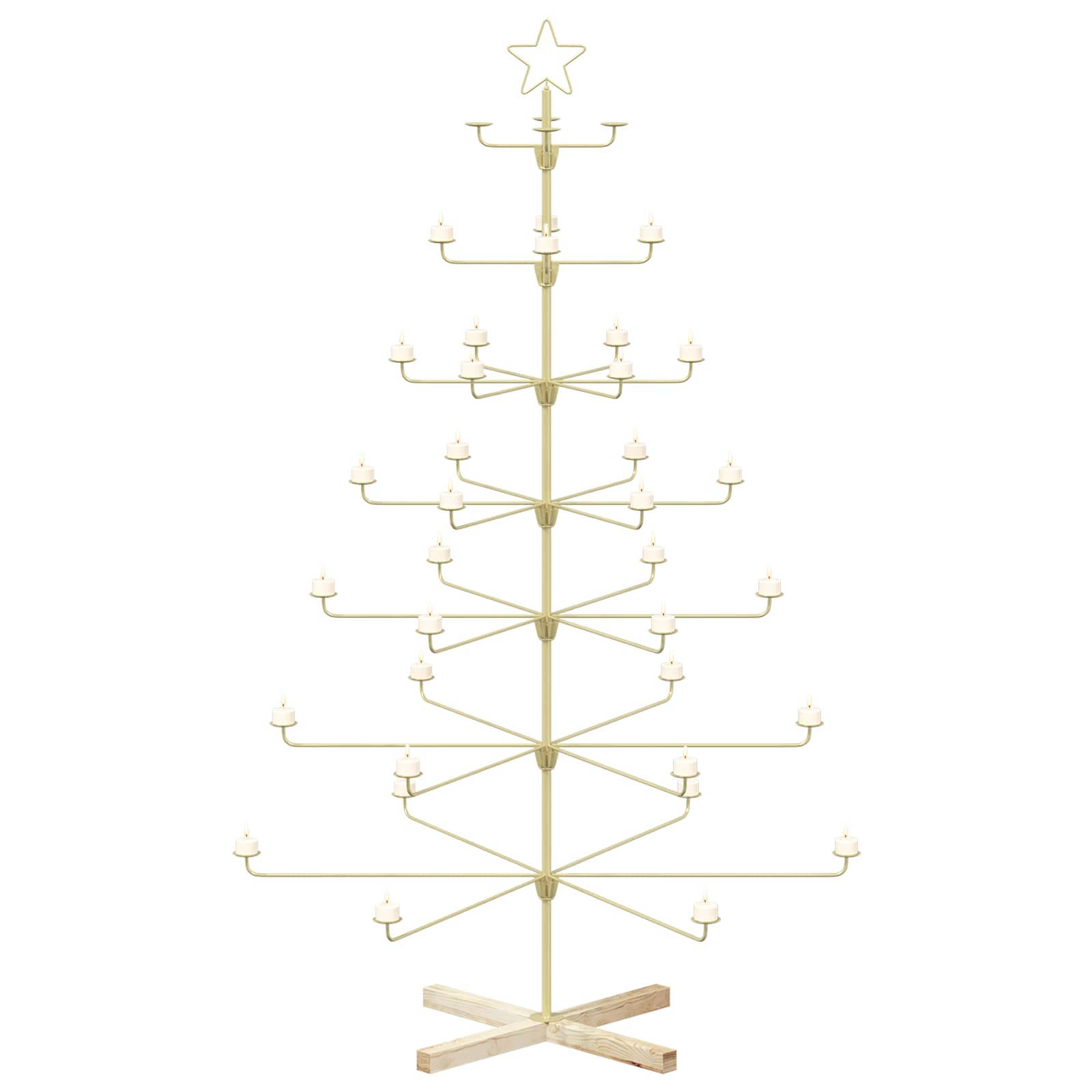 Albero di Natale in Metallo con Supporto KUOPIO 180 cm Acciaio