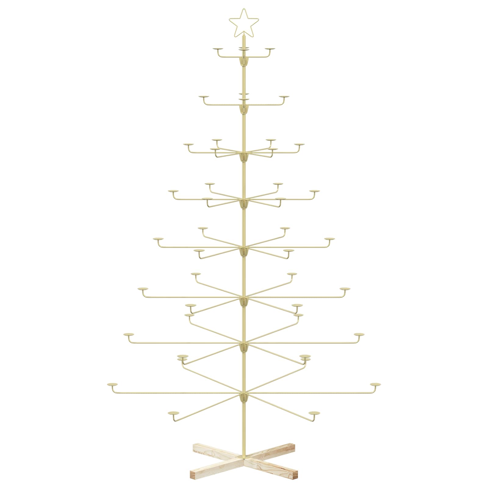 Albero di Natale in Metallo con Supporto KUOPIO 210 cm Acciaio