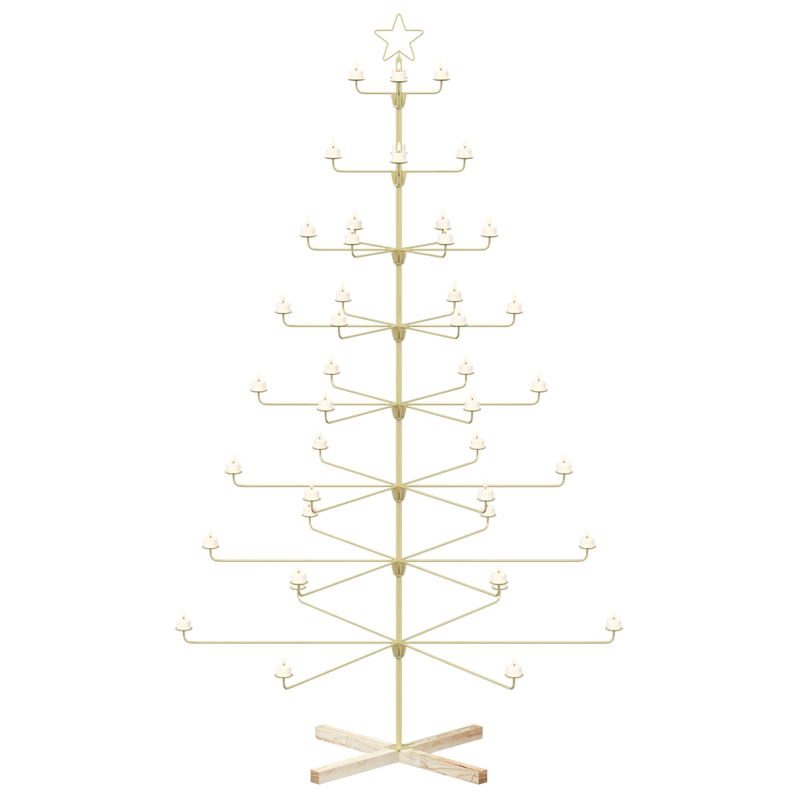 Albero di Natale in Metallo con Supporto KUOPIO 210 cm Acciaio