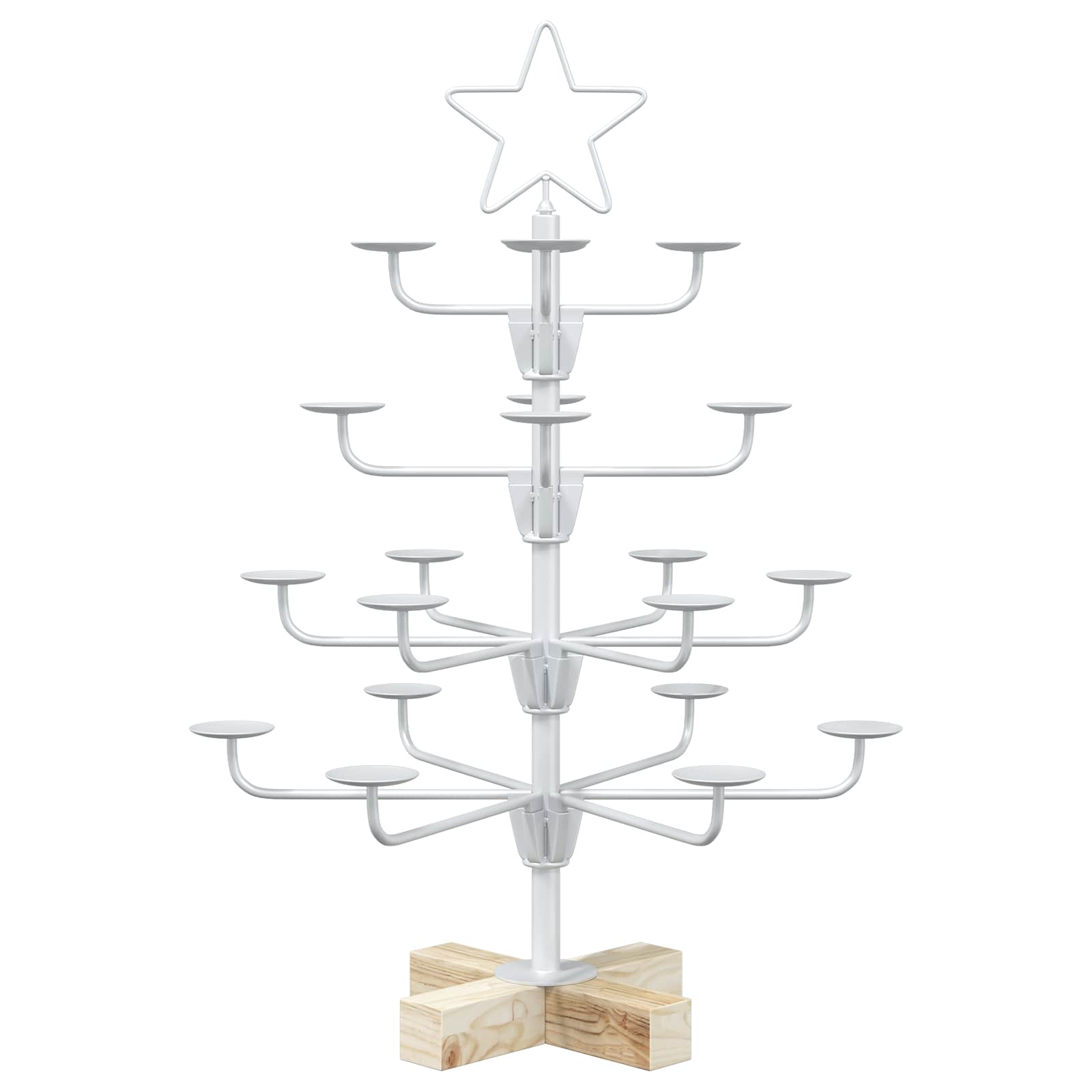 Albero di Natale in Metallo con Supporto KUOPIO 60 cm Acciaio