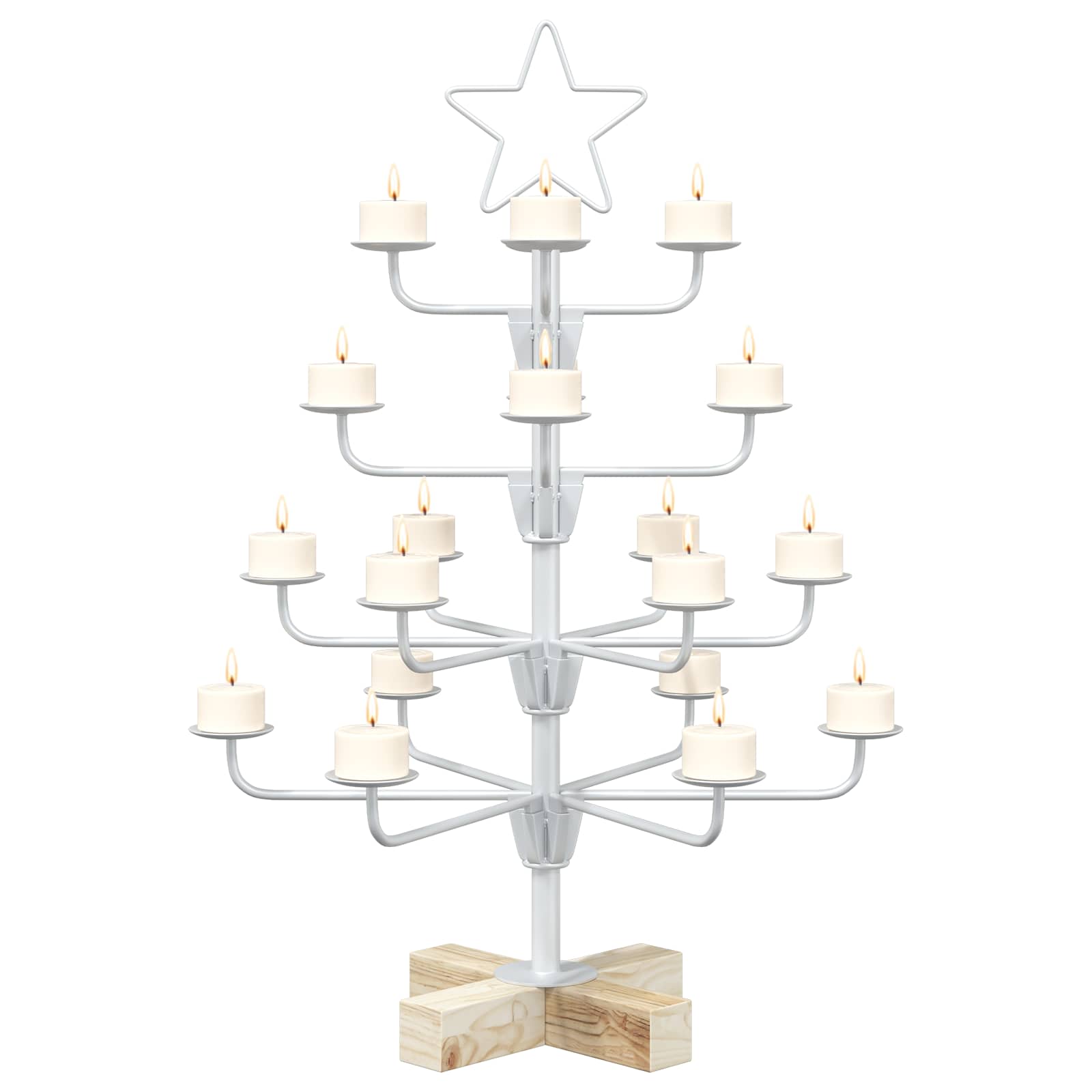 Albero di Natale in Metallo con Supporto KUOPIO 60 cm Acciaio