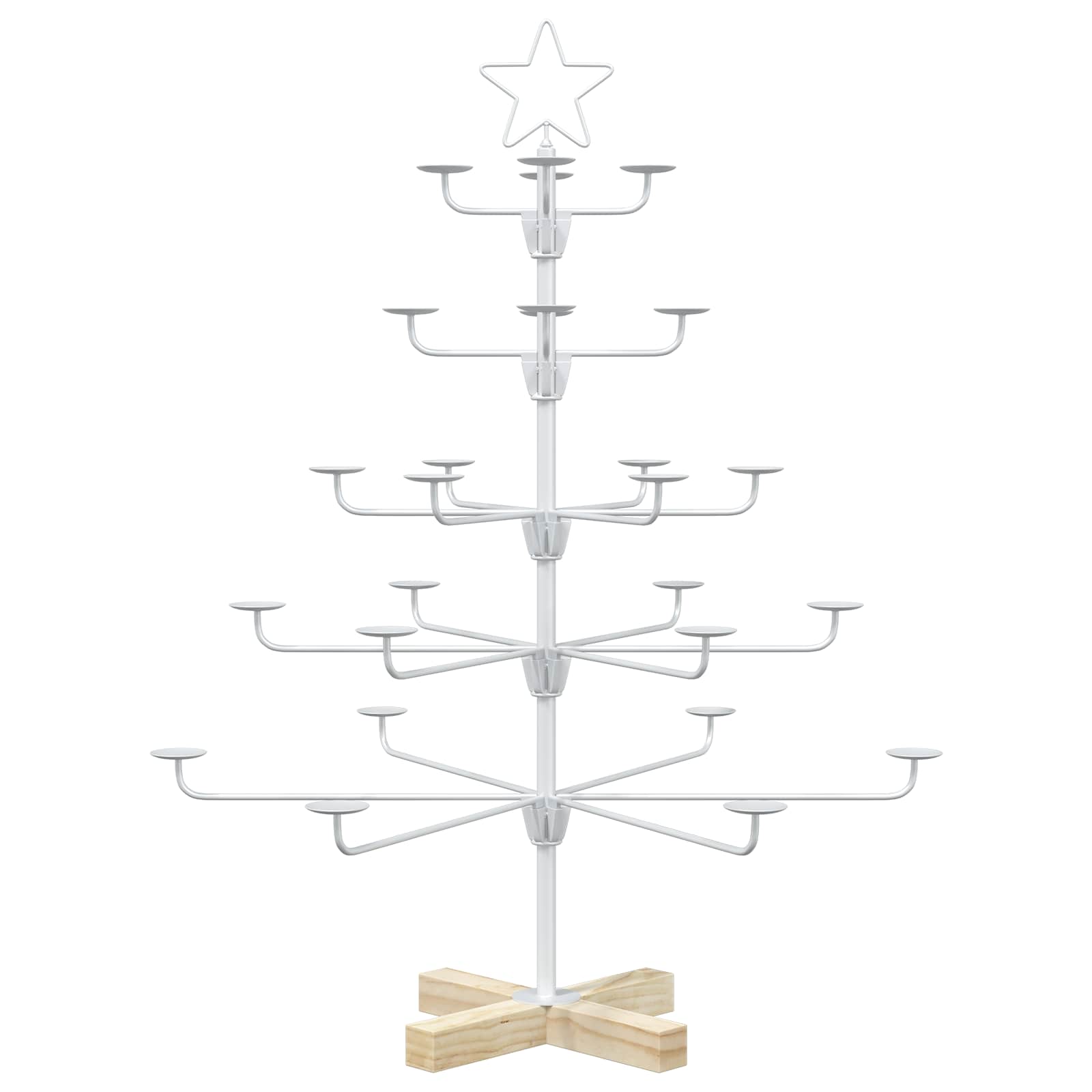 Albero di Natale in Metallo con Supporto KUOPIO 90 cm Acciaio