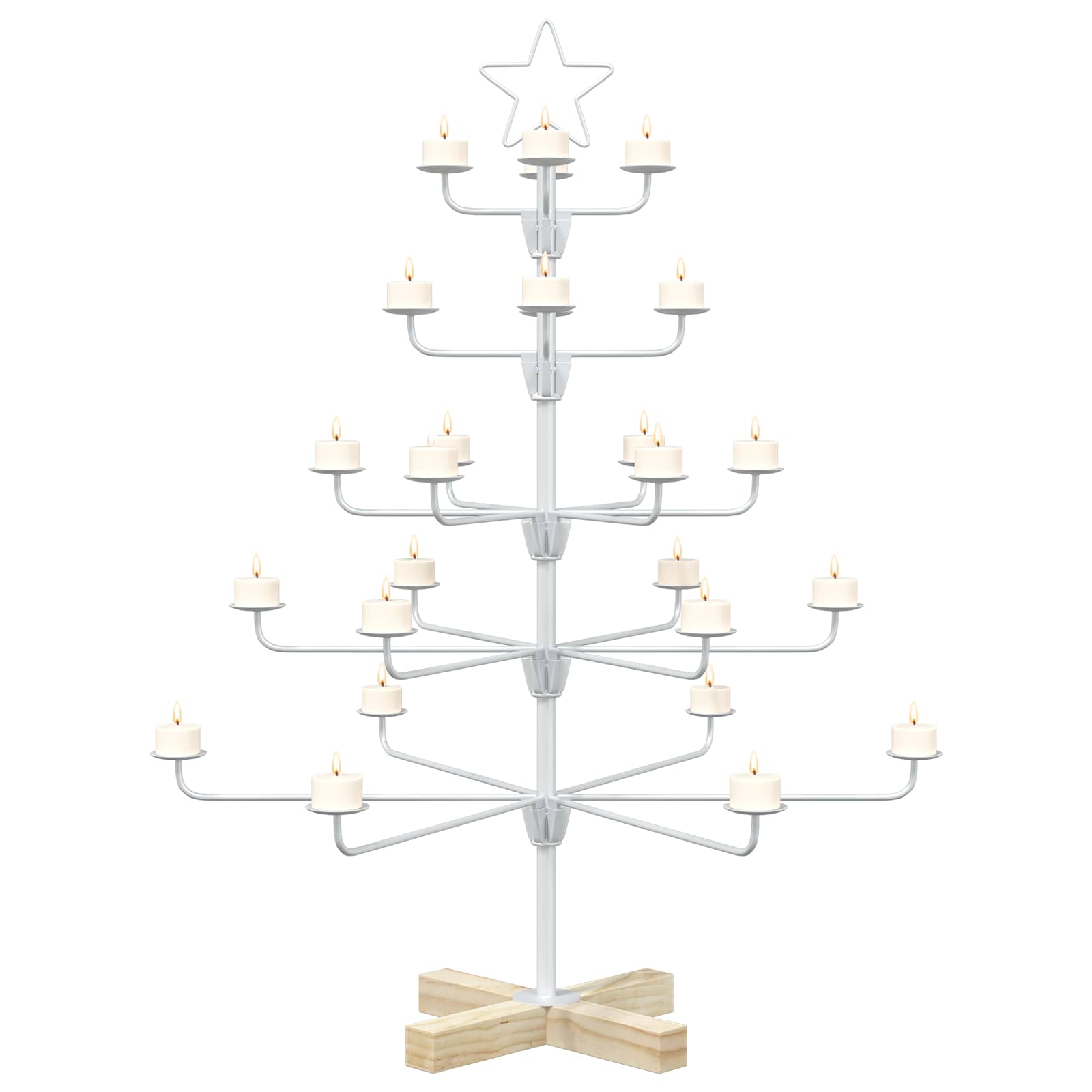 Albero di Natale in Metallo con Supporto KUOPIO 90 cm Acciaio