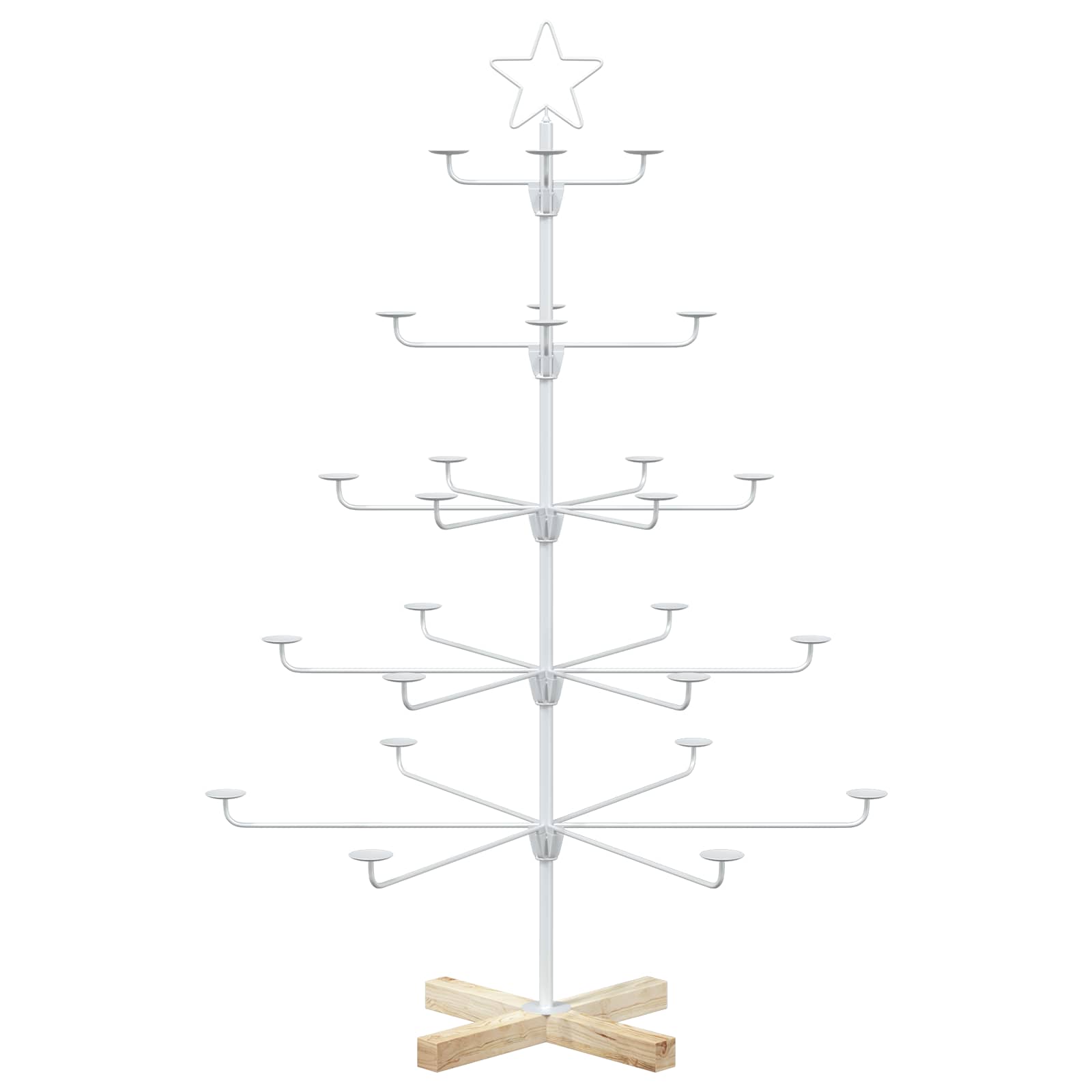 Albero di Natale in Metallo con Supporto KUOPIO 125 cm Acciaio