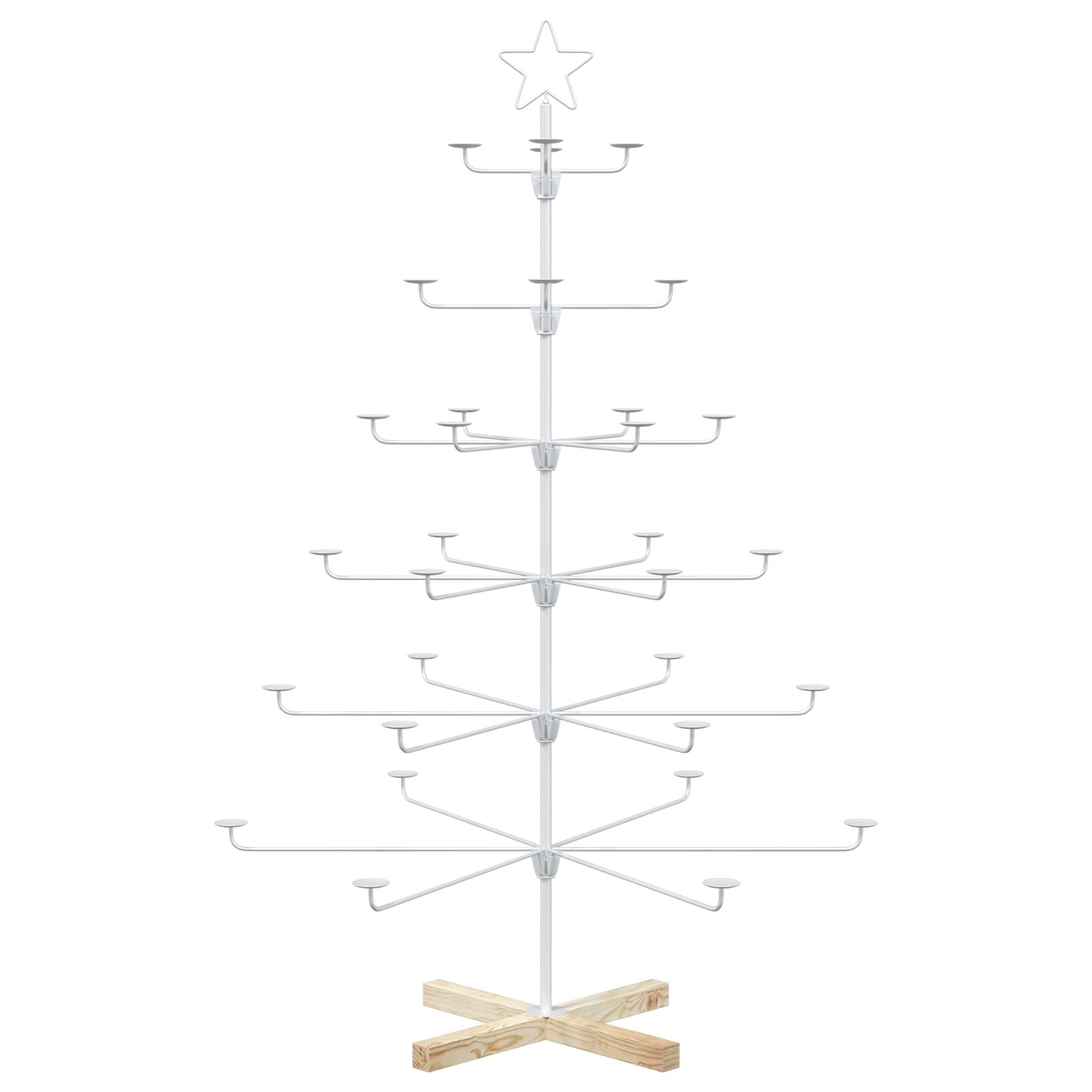 Albero di Natale in Metallo con Supporto KUOPIO 150 cm Acciaio