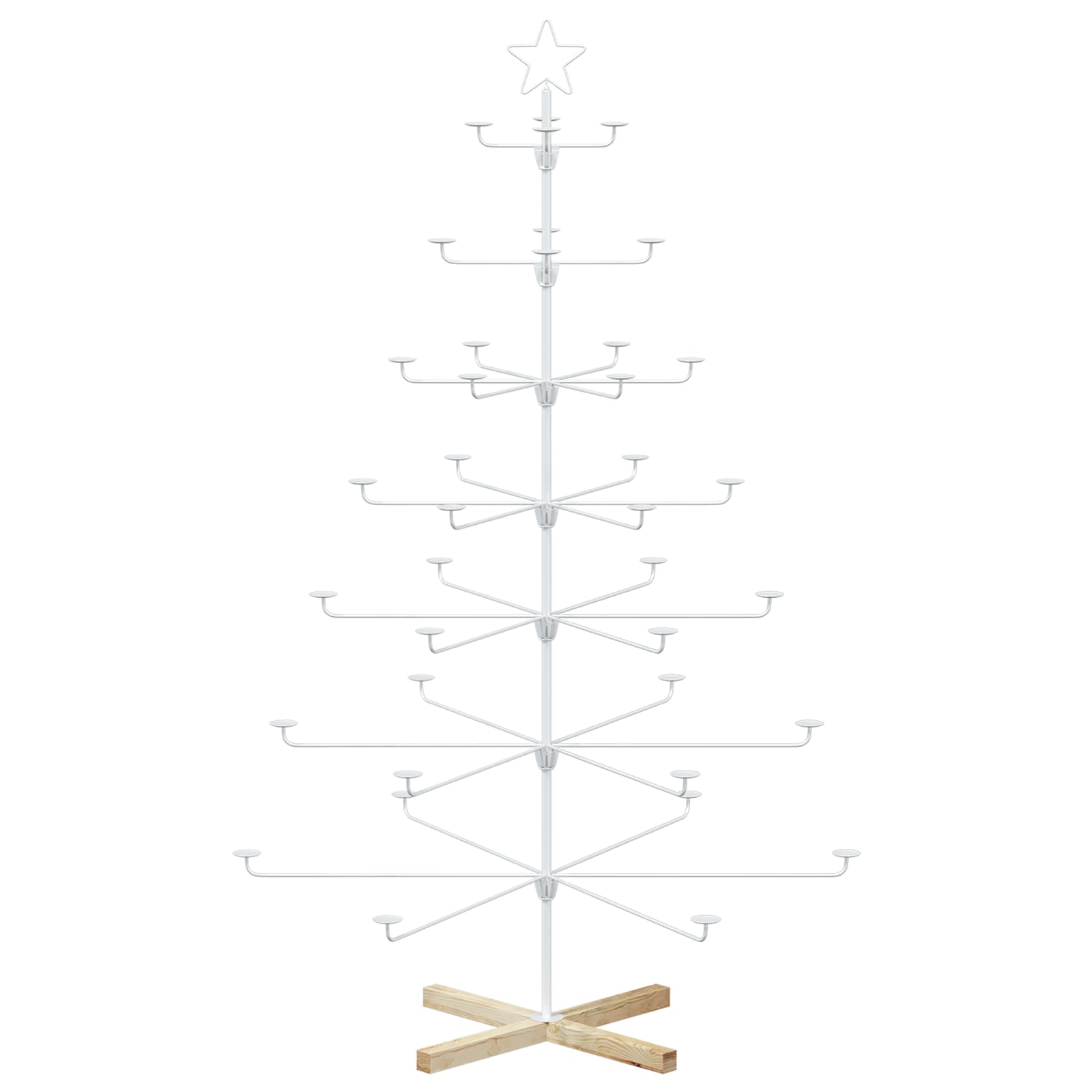 Albero di Natale in Metallo con Supporto KUOPIO 180 cm Acciaio