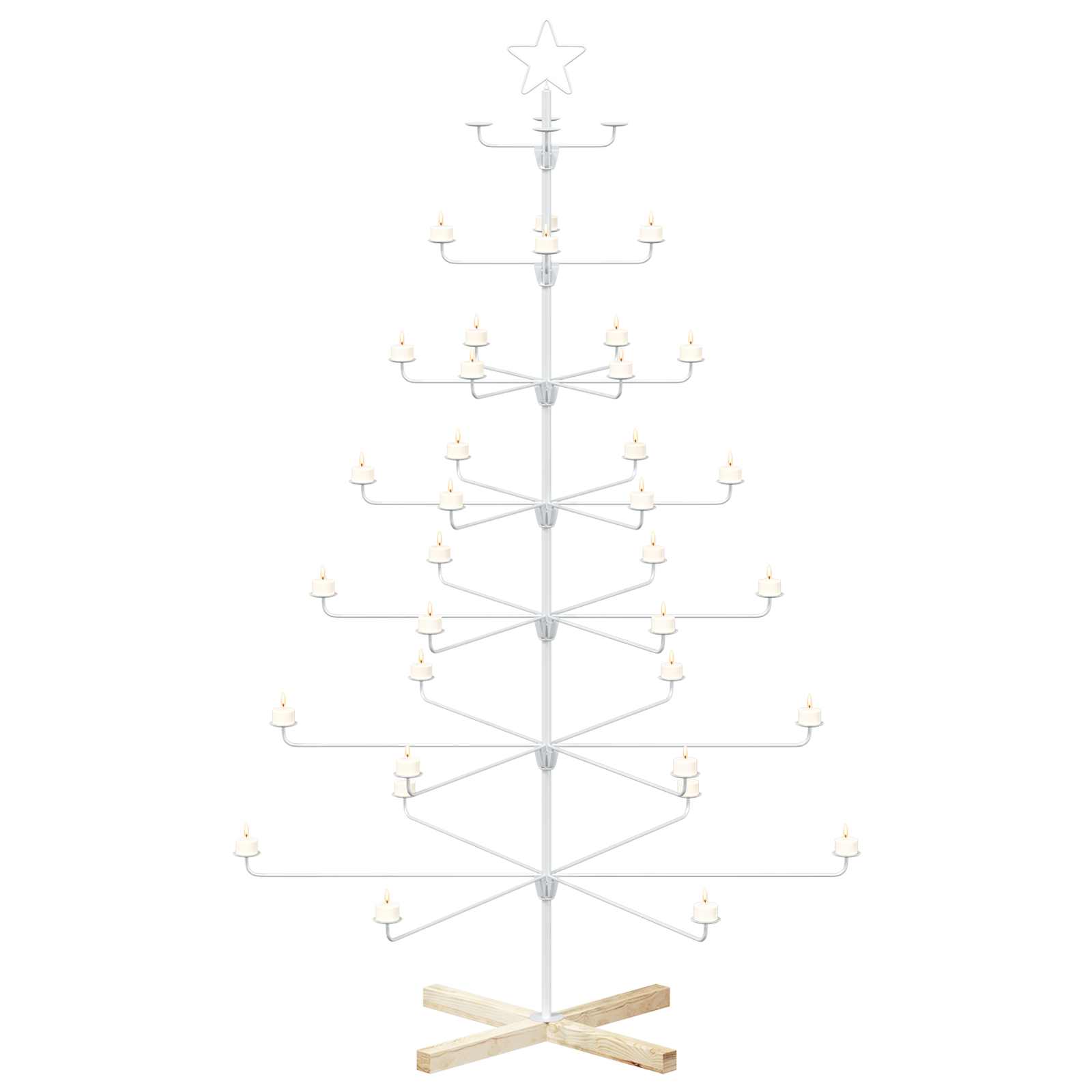 Albero di Natale in Metallo con Supporto KUOPIO 180 cm Acciaio