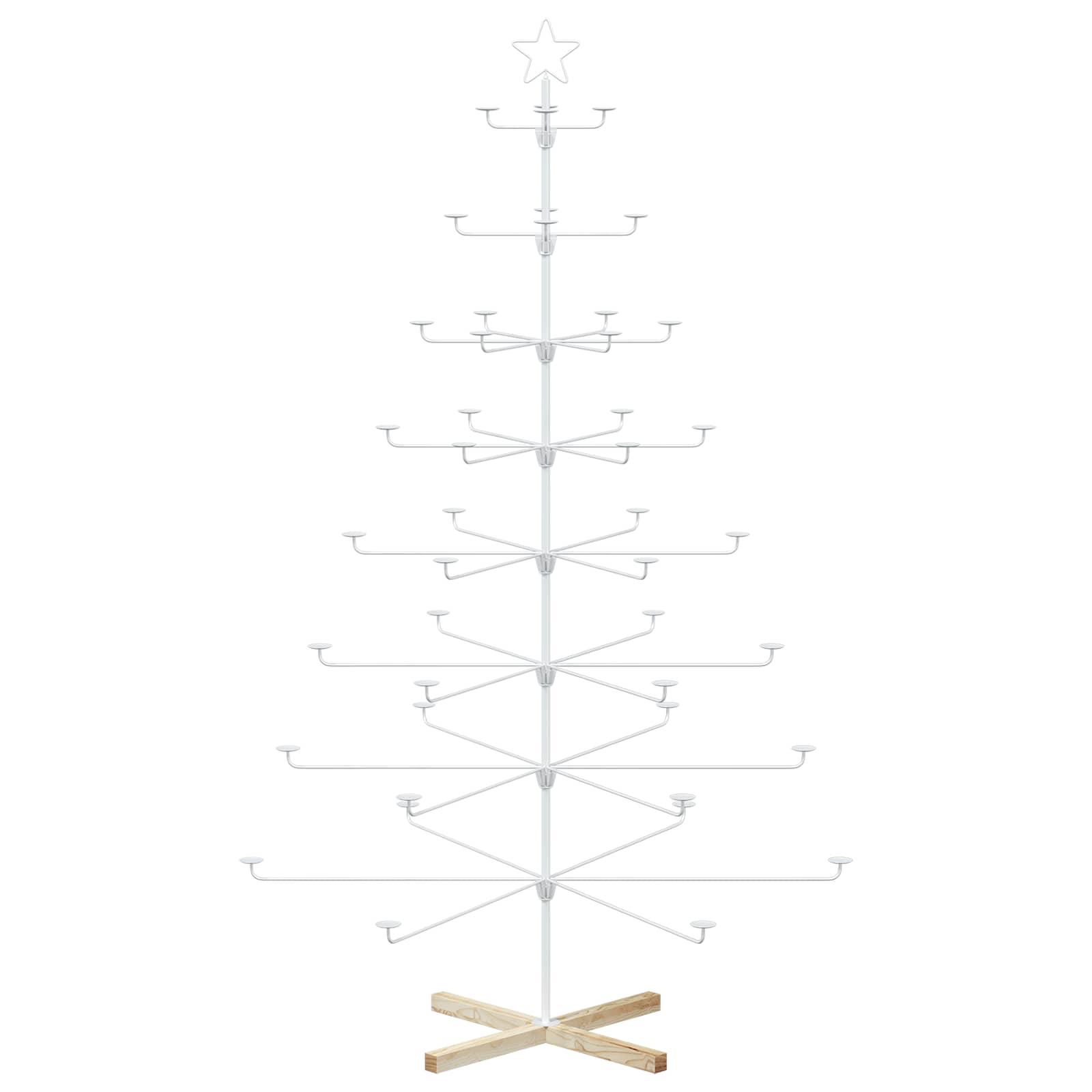 Albero di Natale in Metallo con Supporto KUOPIO 210 cm Acciaio