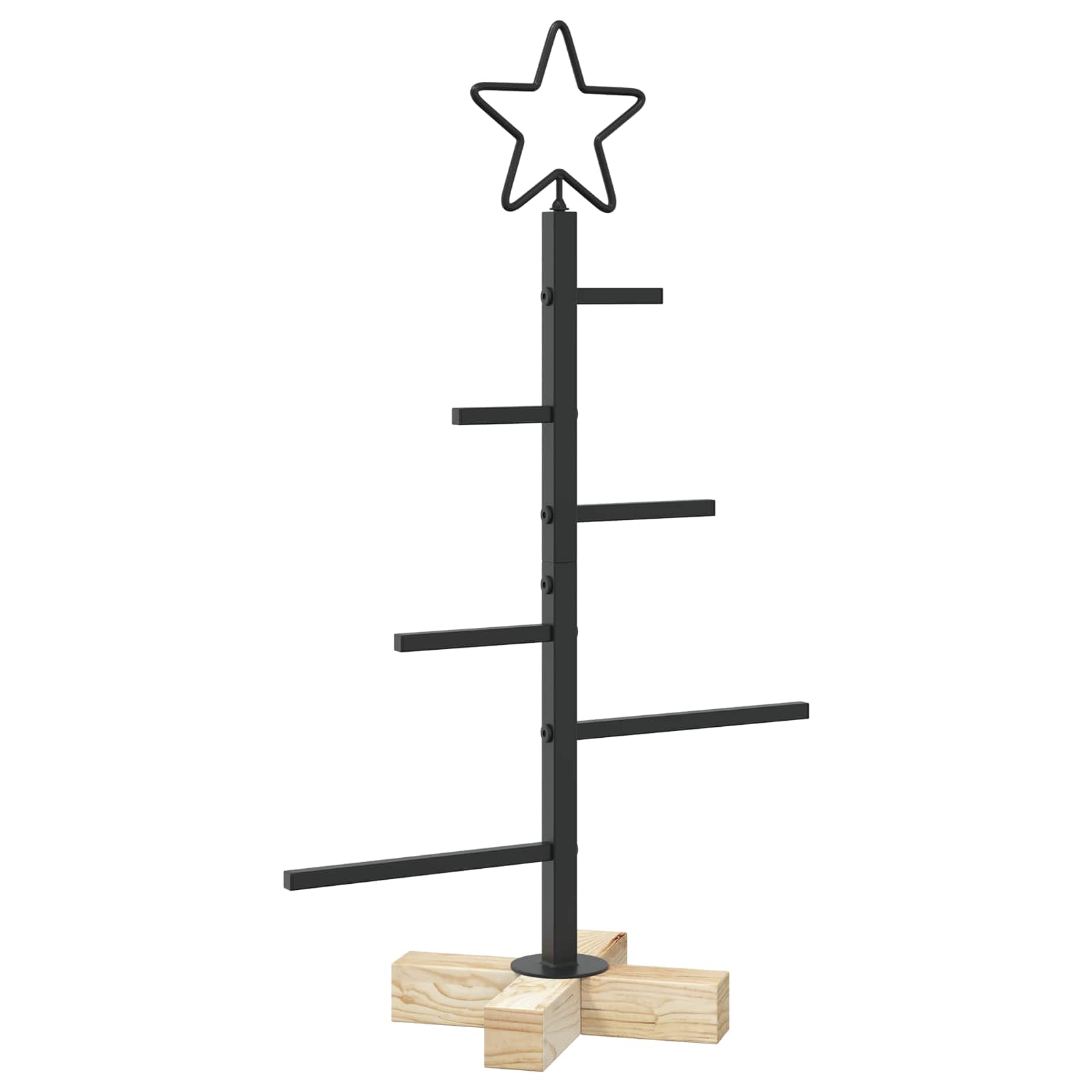 Albero di Natale in metallo con supporto KUOPIO 60 cm Acciaio