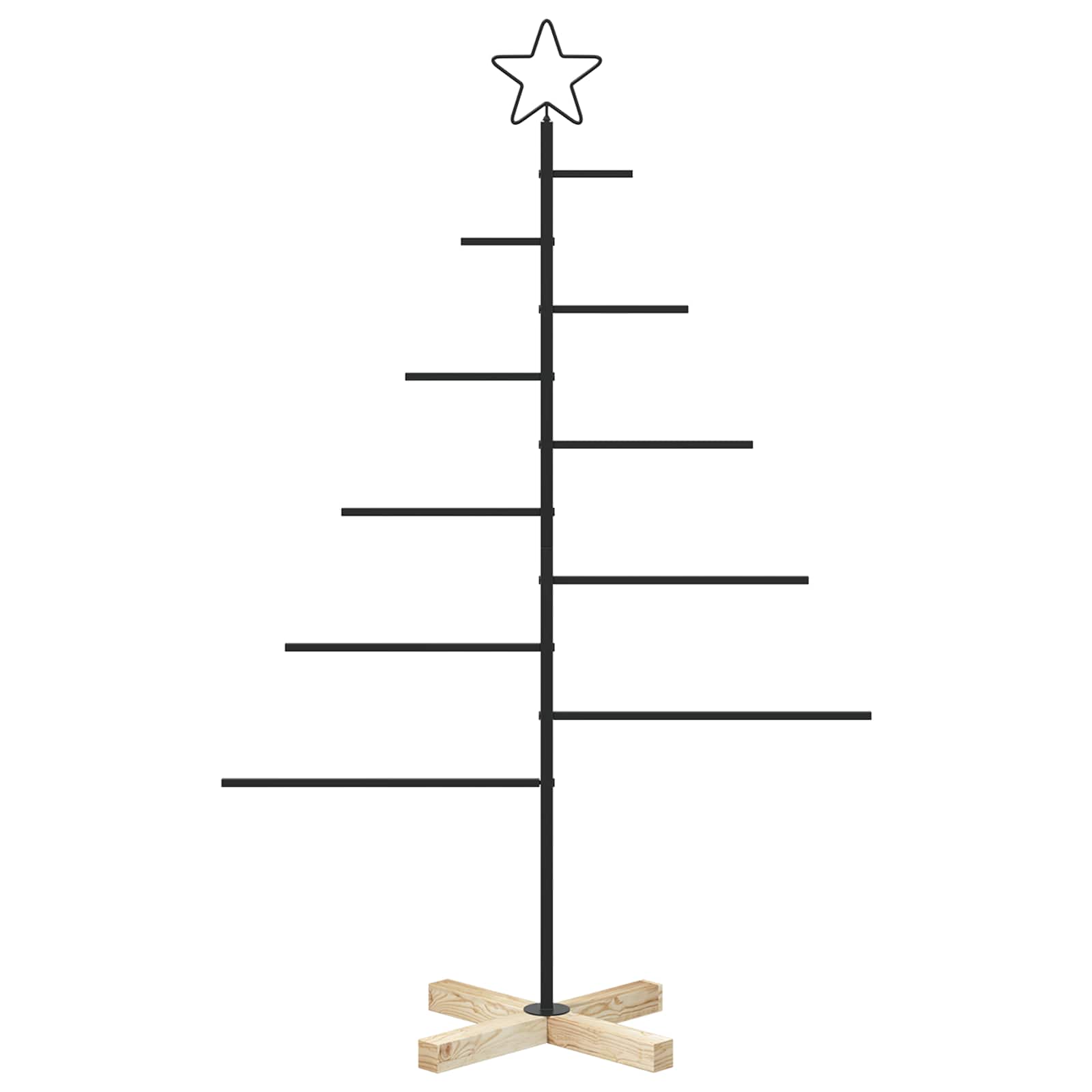 Albero di Natale in metallo con supporto KUOPIO 125 cm Acciaio