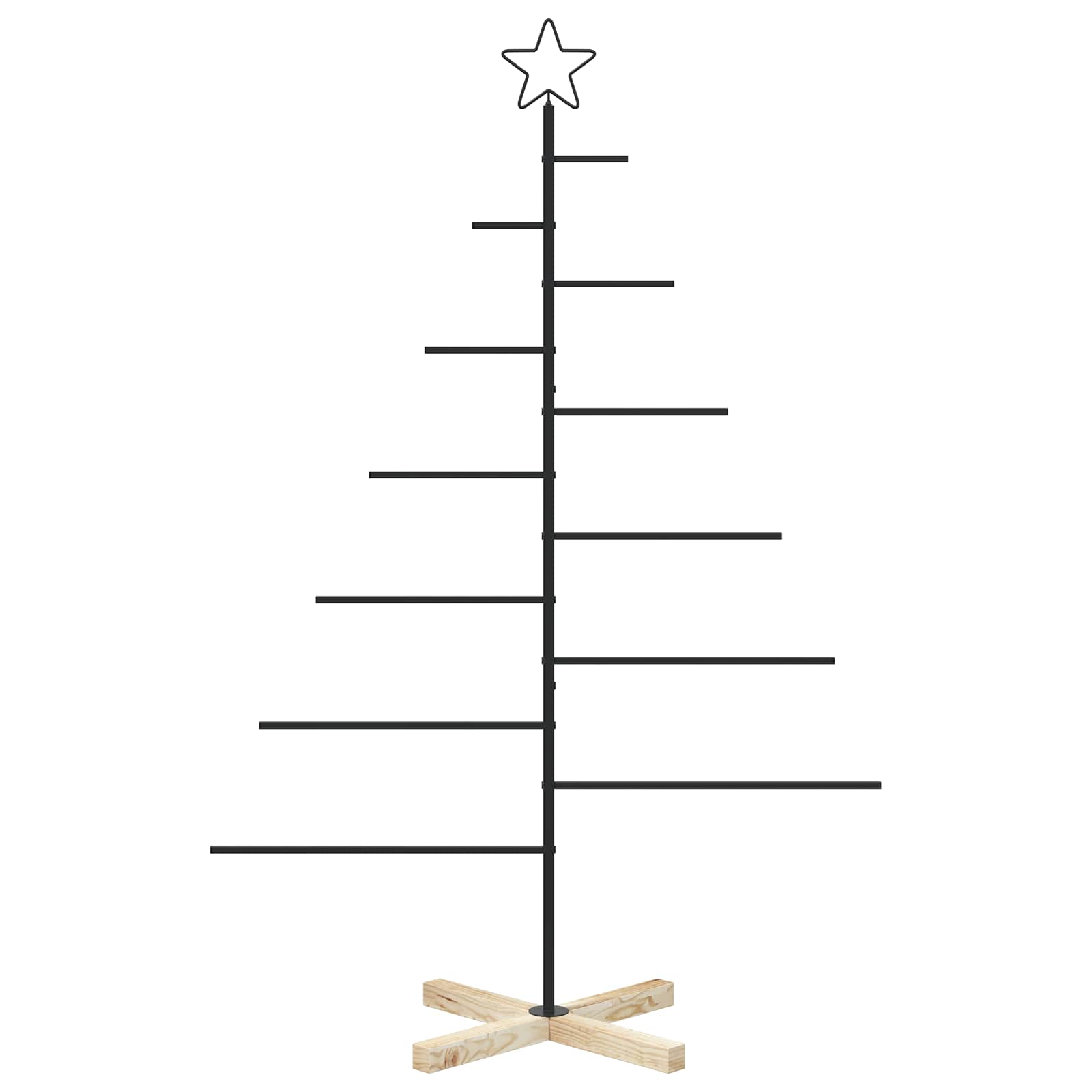 Albero di Natale in metallo con supporto KUOPIO 150 cm Acciaio