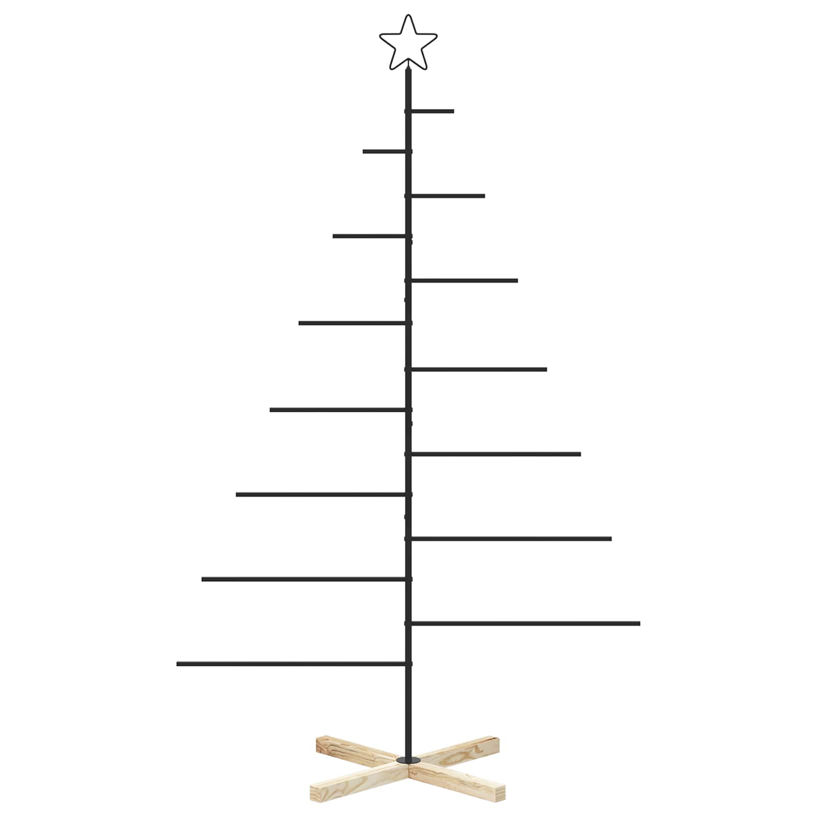 Albero di Natale in metallo con supporto KUOPIO 180 cm Acciaio