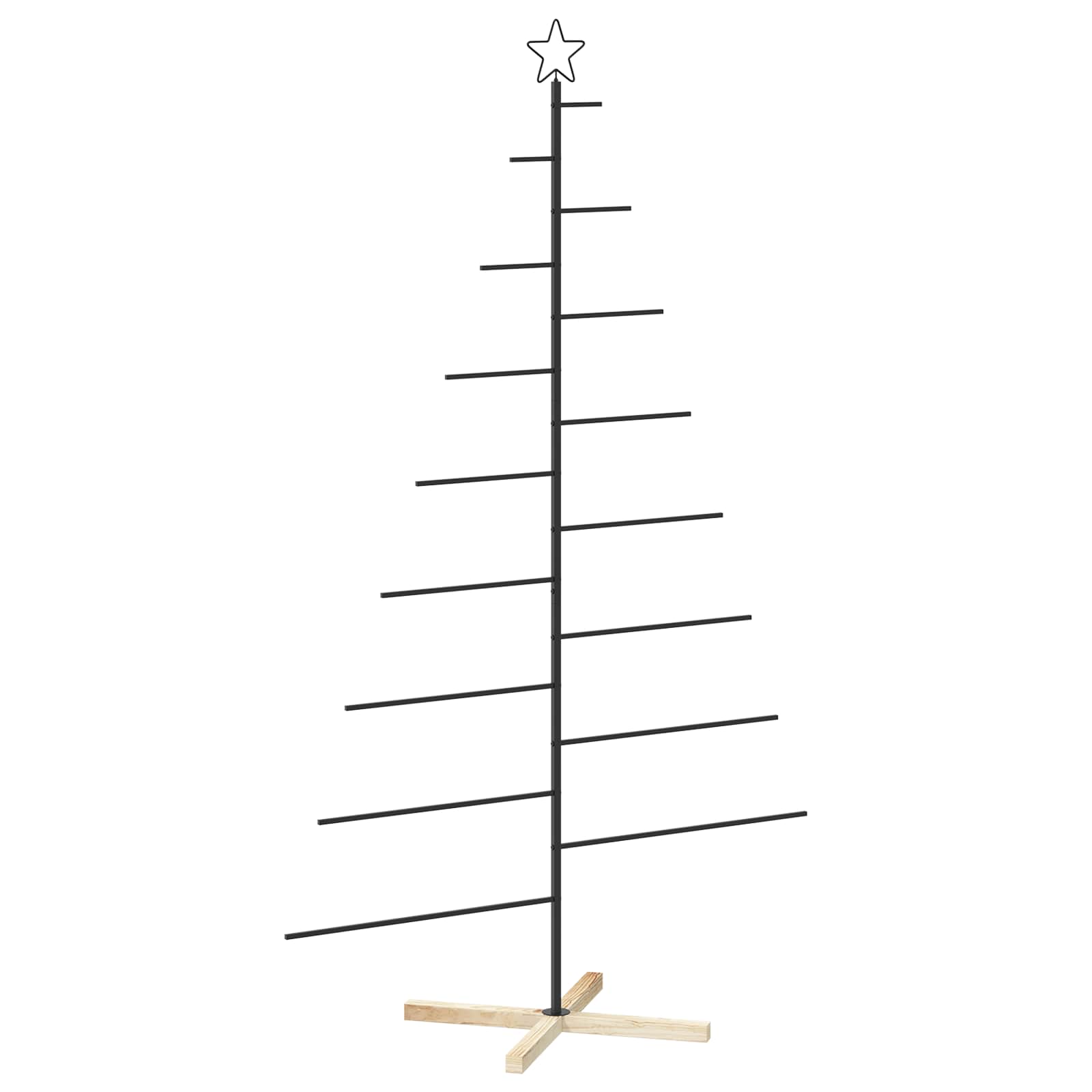 Albero di Natale in metallo con supporto KUOPIO 210 cm Acciaio