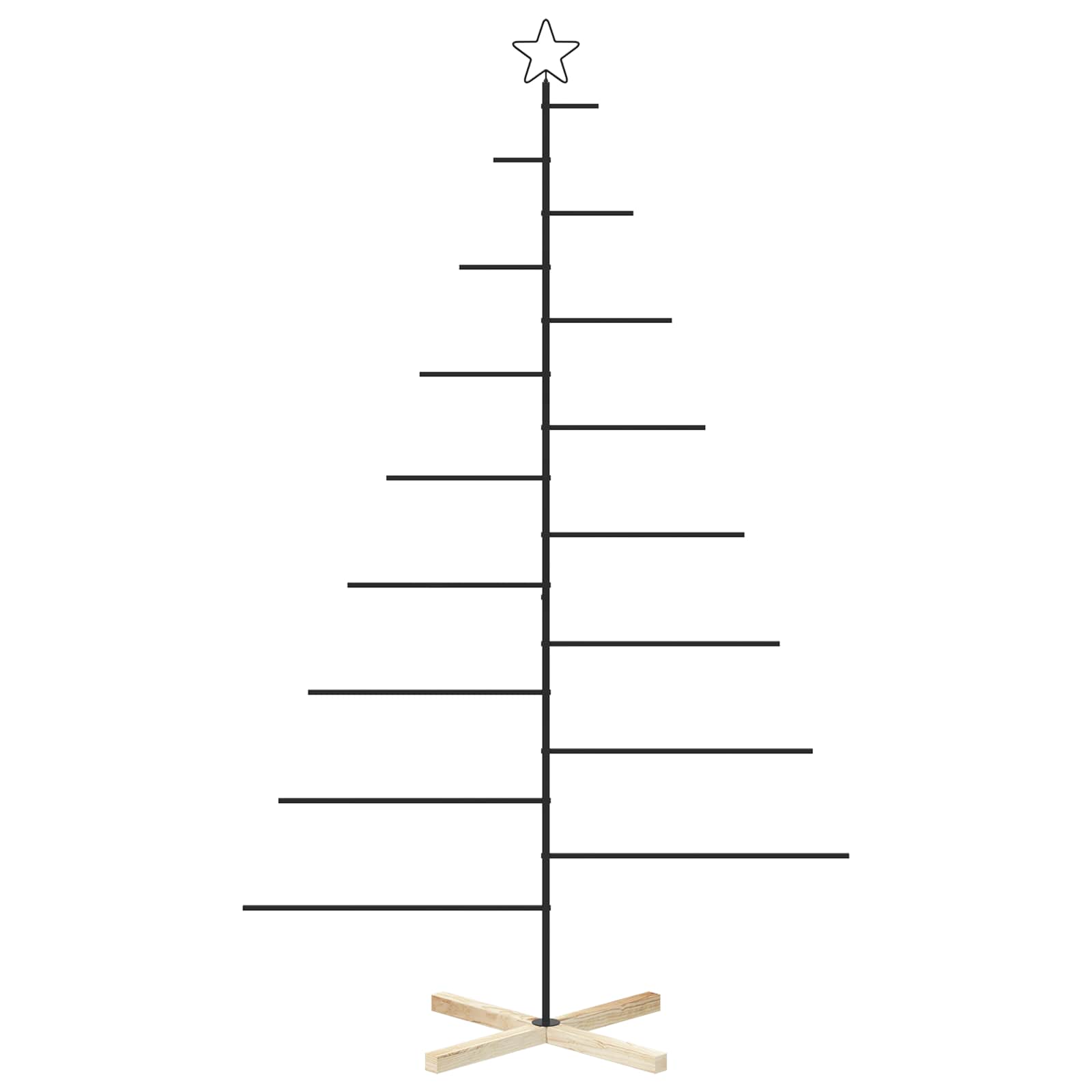 Albero di Natale in metallo con supporto KUOPIO 210 cm Acciaio