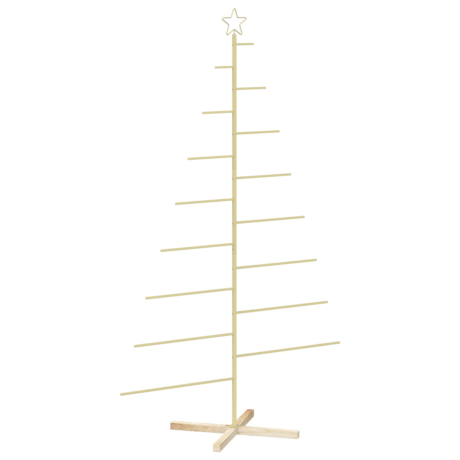 Albero di Natale in metallo con supporto KUOPIO 210 cm Acciaio
